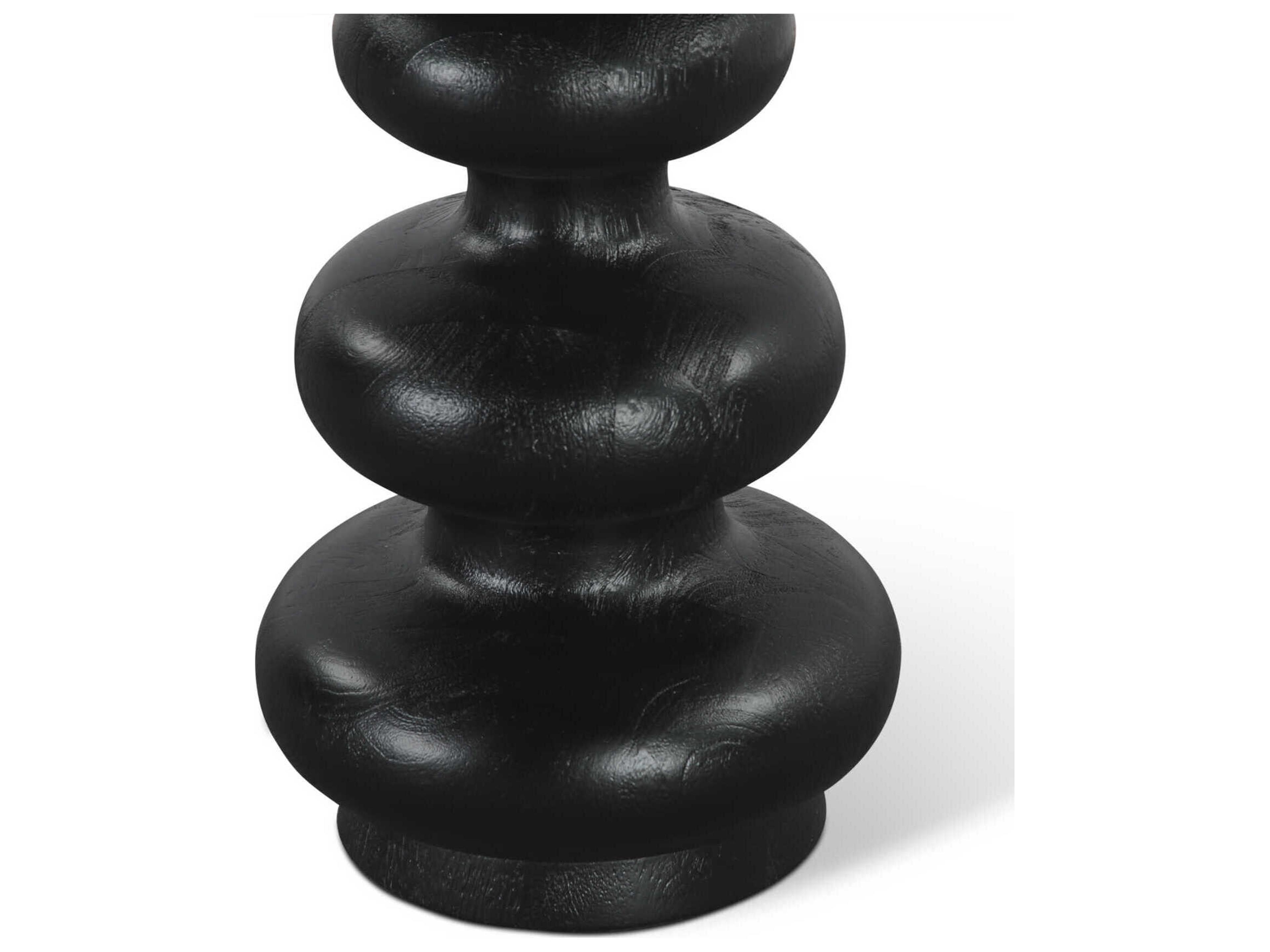 World Interiors Bakio Round Wood Sleek End Table