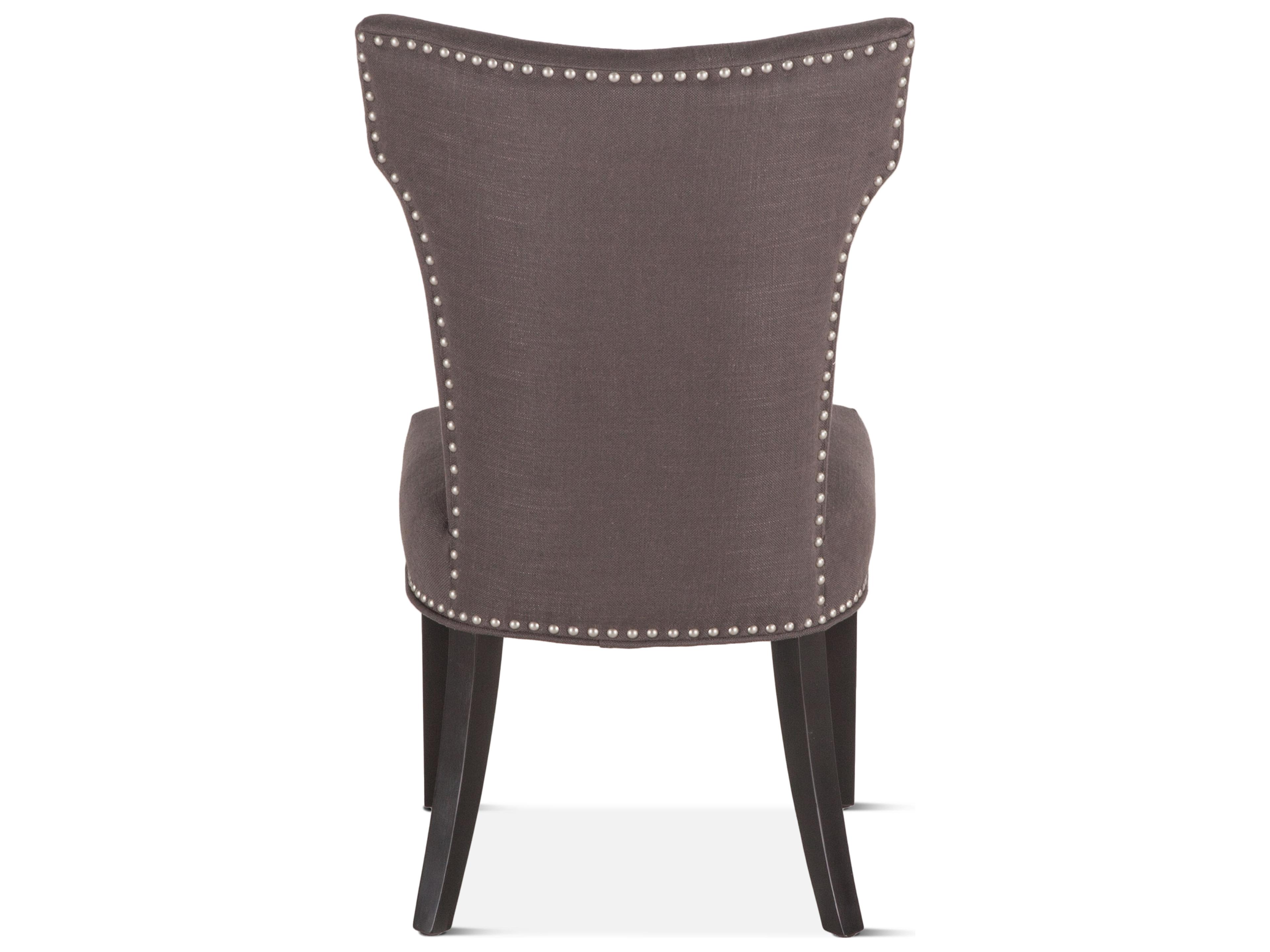 World Interiors Quincy Birch Wood Gray Upholstered Armless Dining Chair