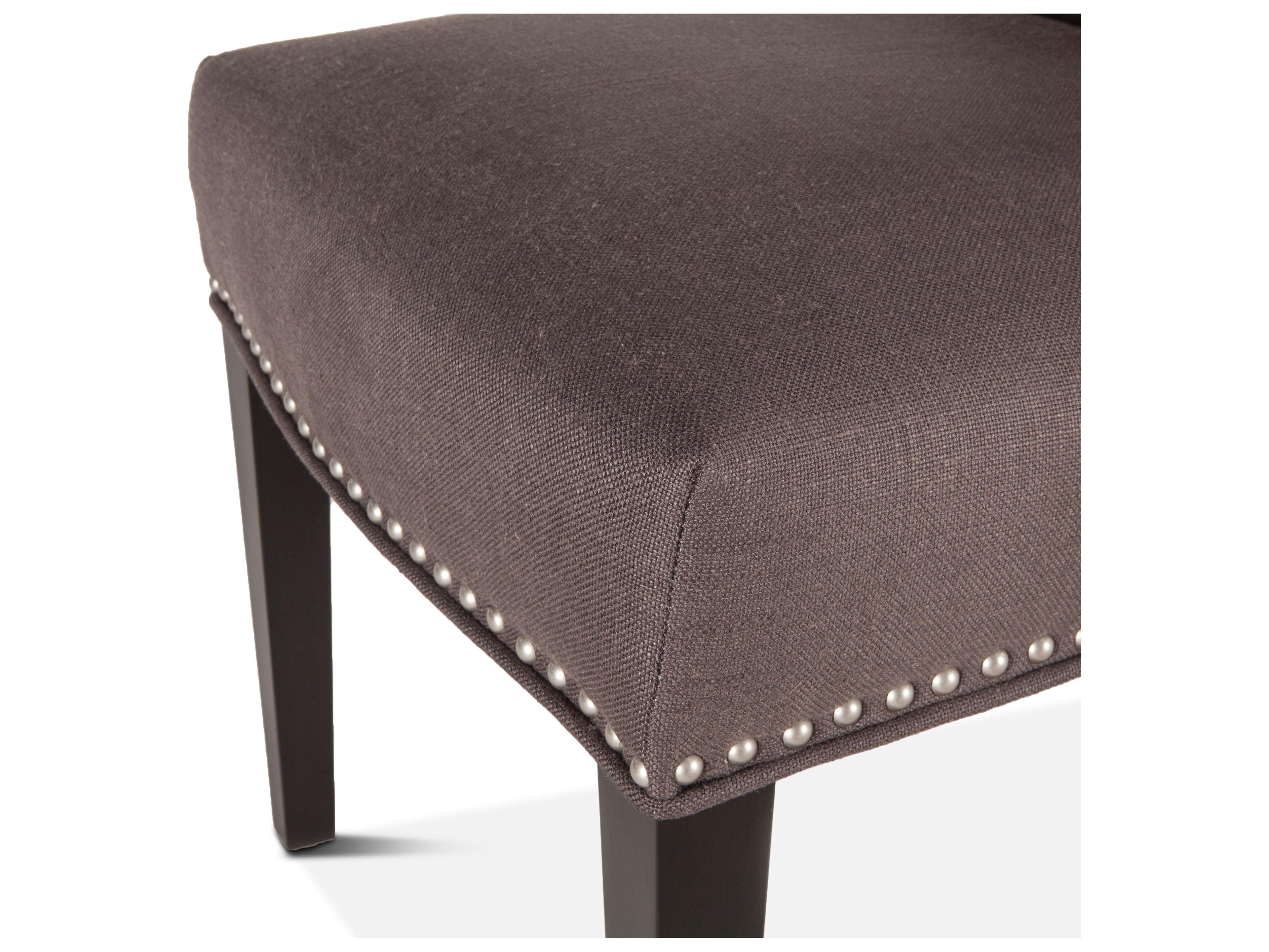 World Interiors Quincy Birch Wood Gray Upholstered Armless Dining Chair