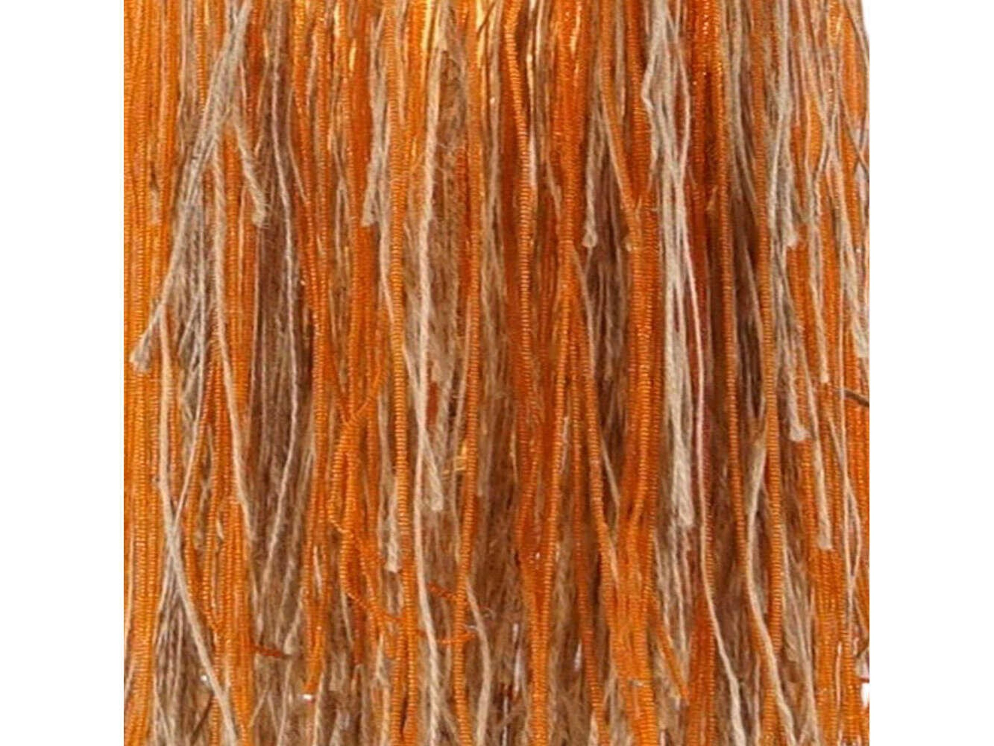 World Interiors Bali Orange Nickel Glass Cylinder Round Mini Pendant