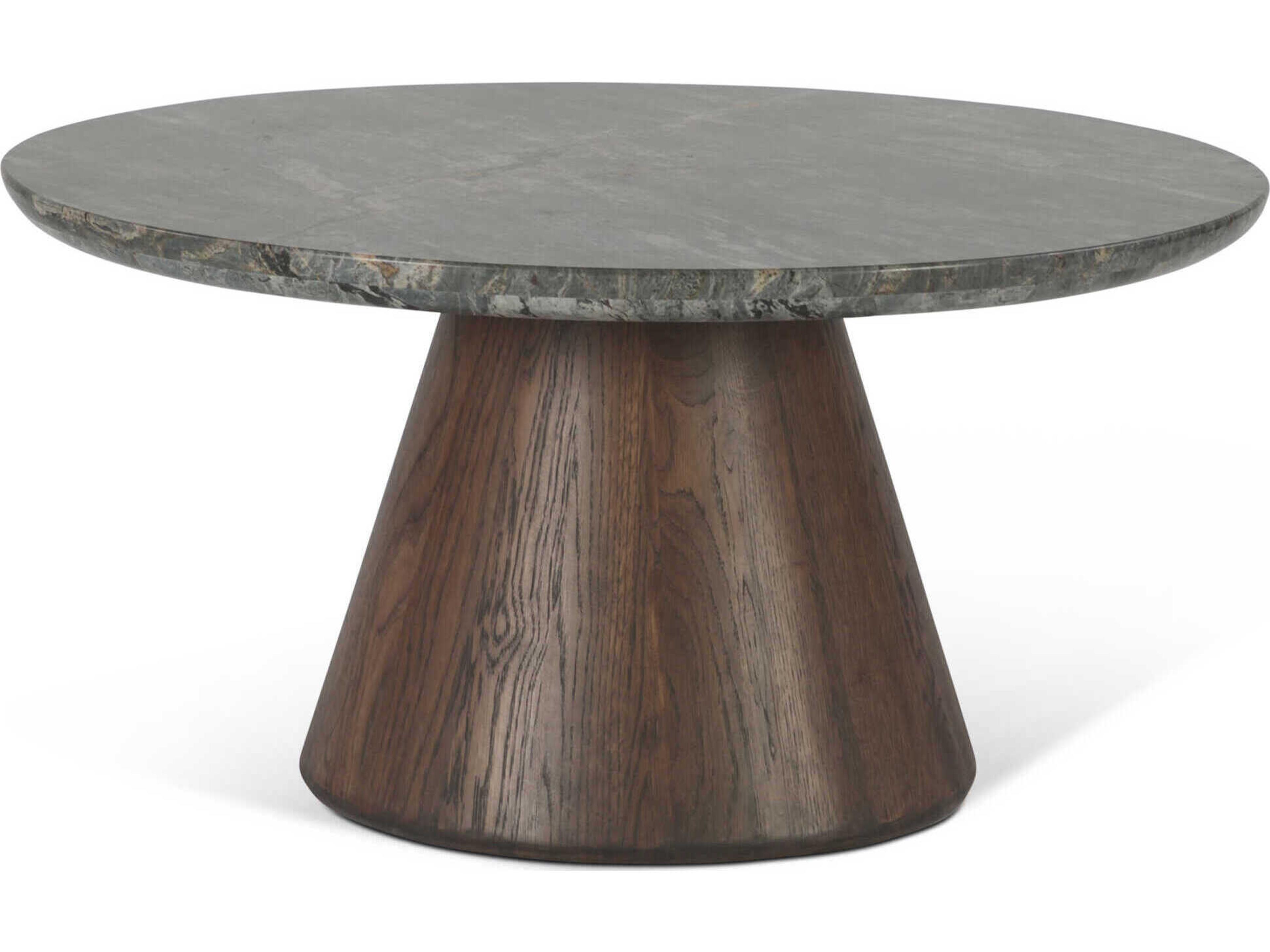 Caldera Round Marble Natural Coffee Table