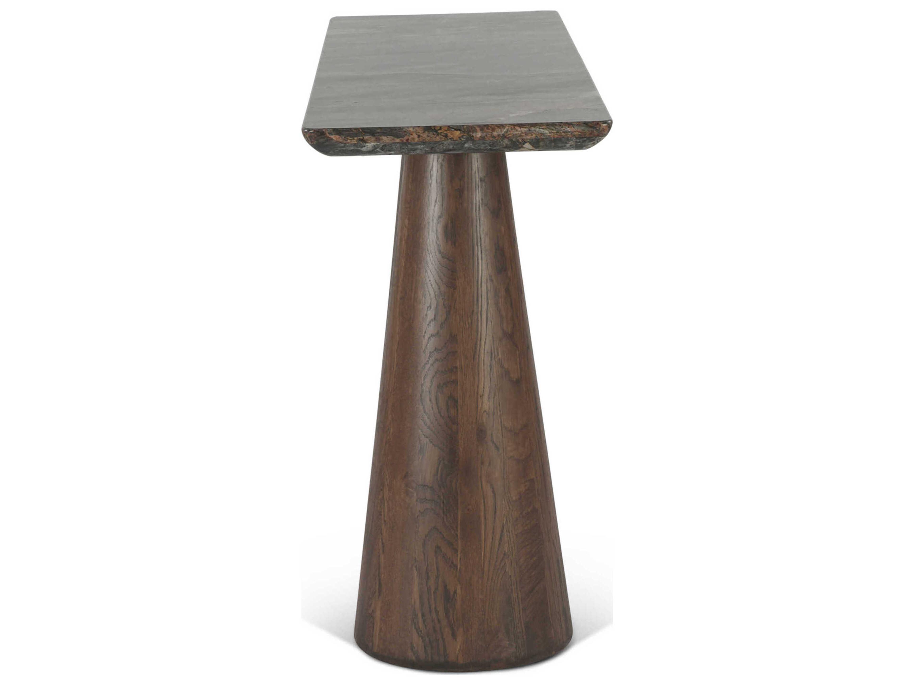 World Interiors Caldera Rectangular Marble Natural Console Table