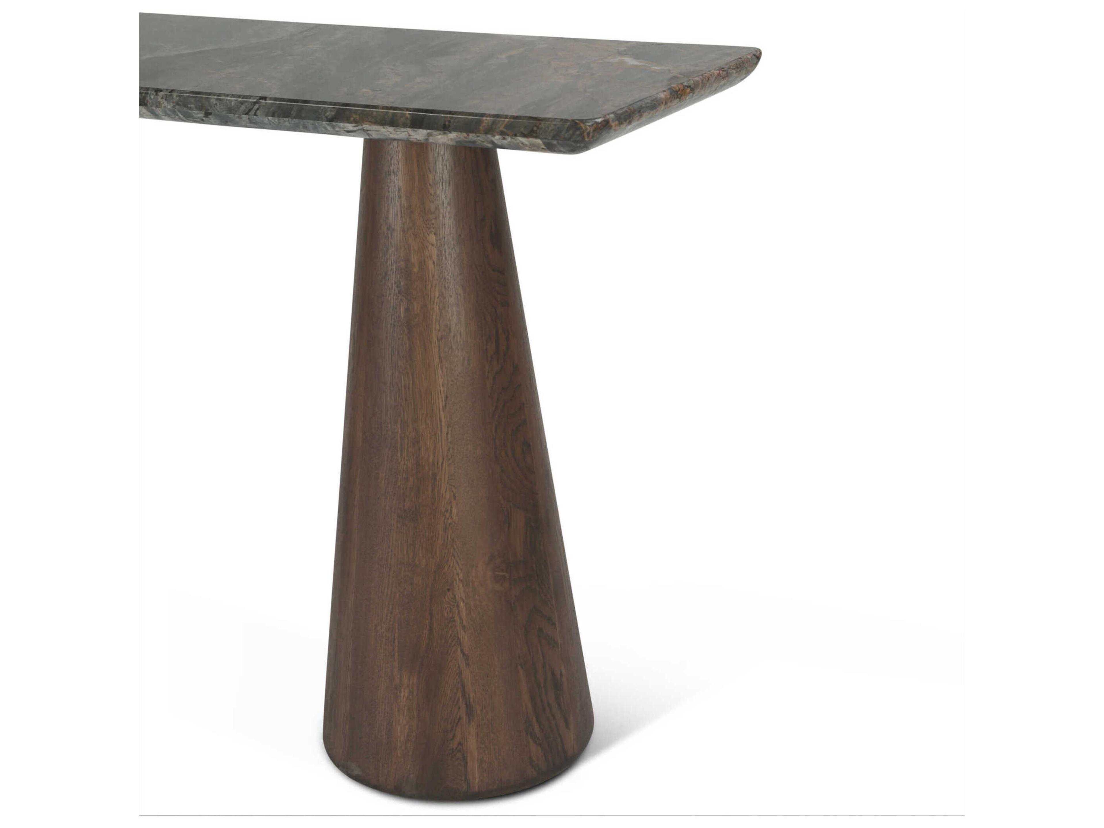 World Interiors Caldera Rectangular Marble Natural Console Table