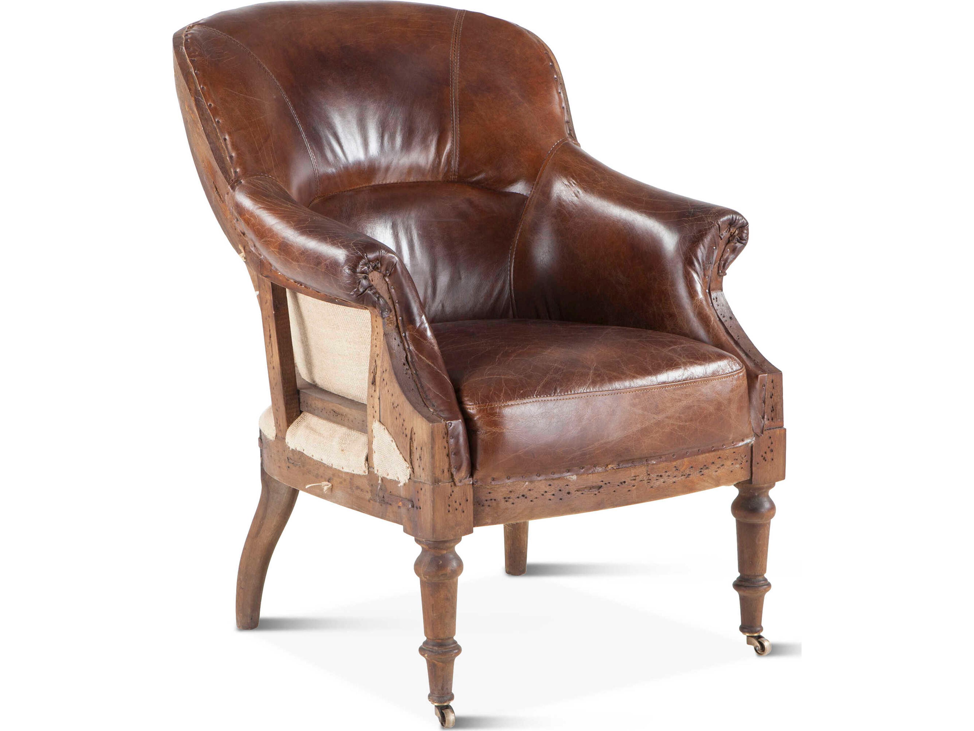 Charles Brown Leather Accent Chair
