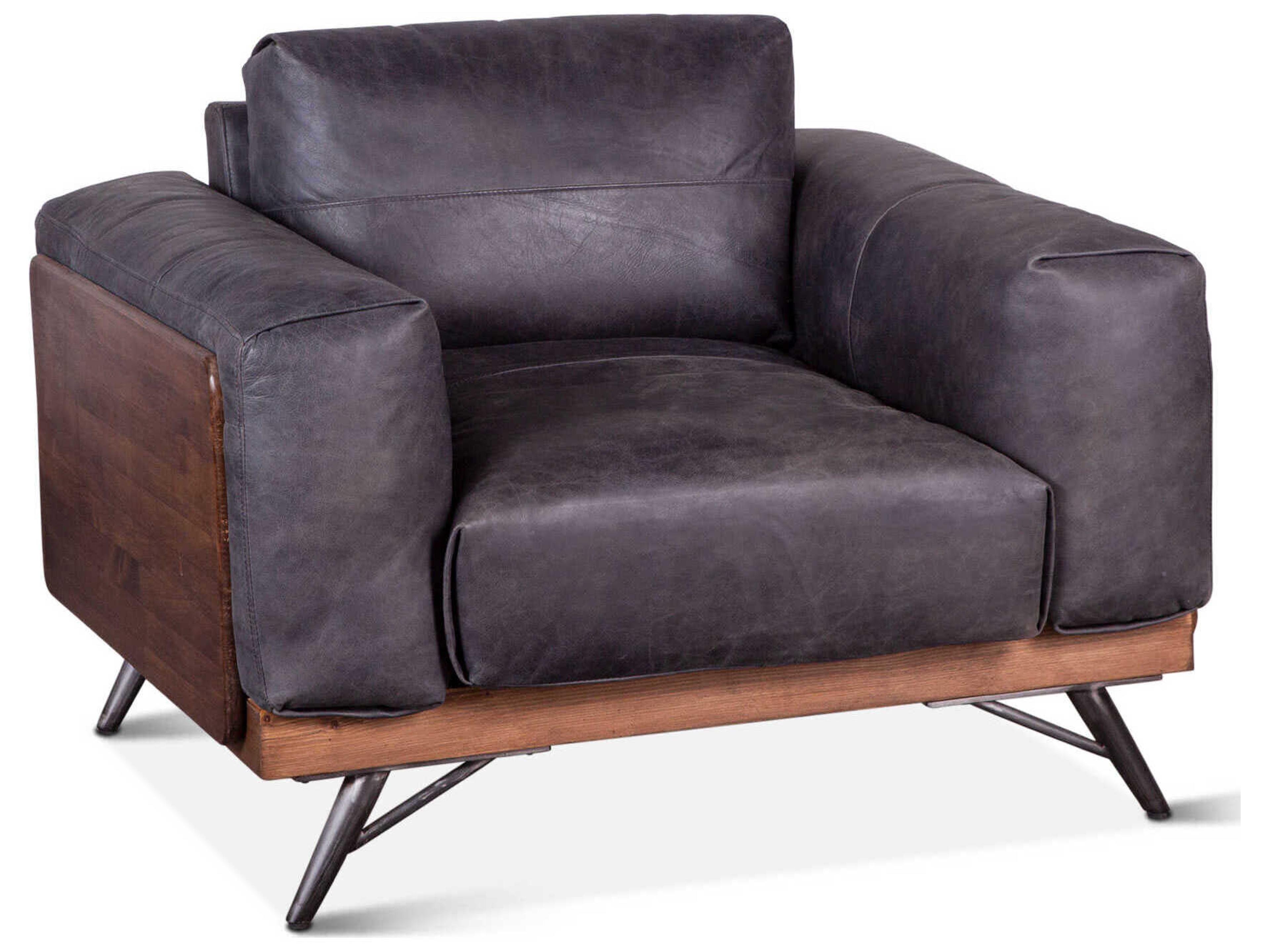 Chiavari Black Leather Club Chair