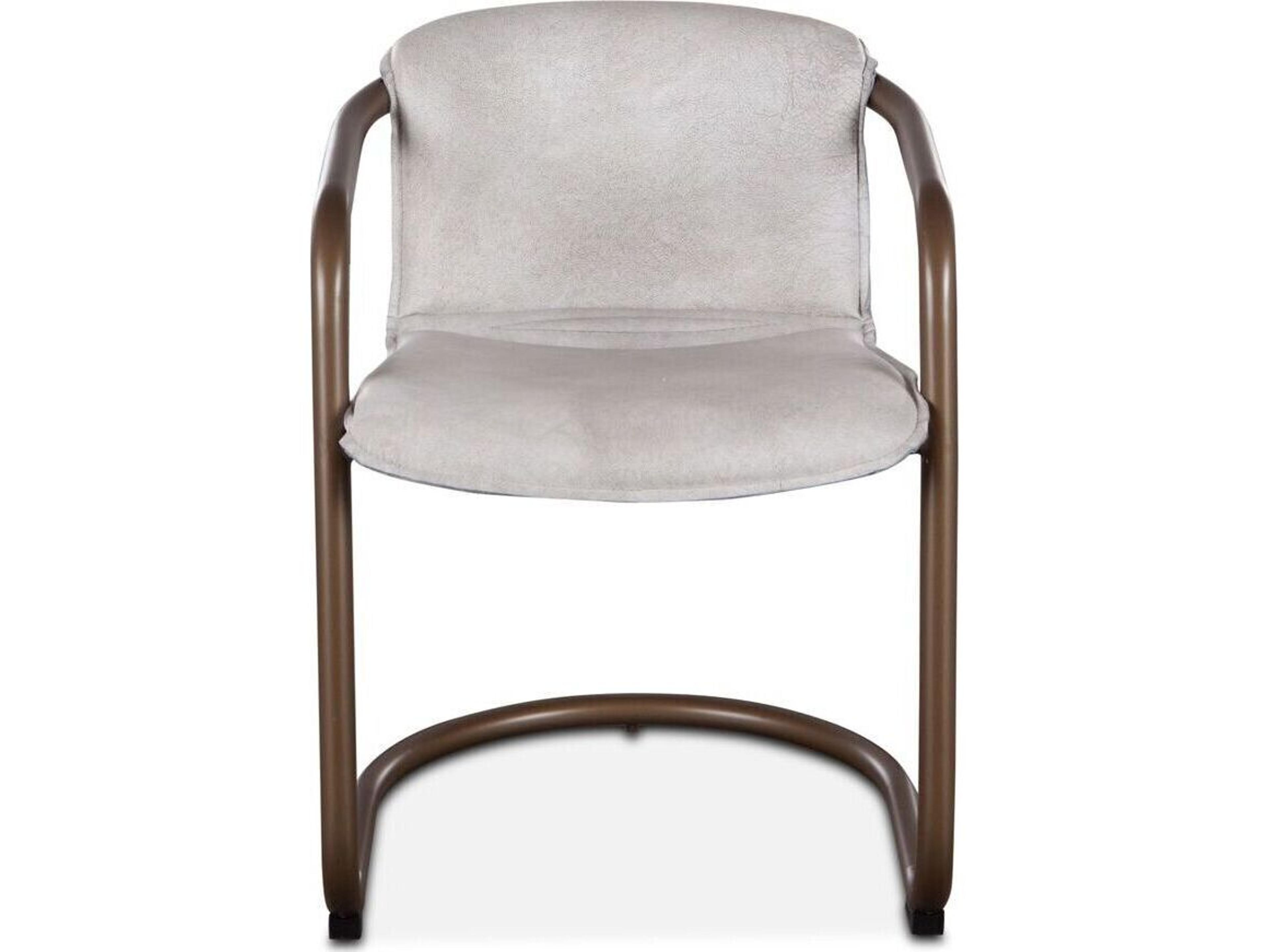 Chiavari White Leather Arm Dining Chair