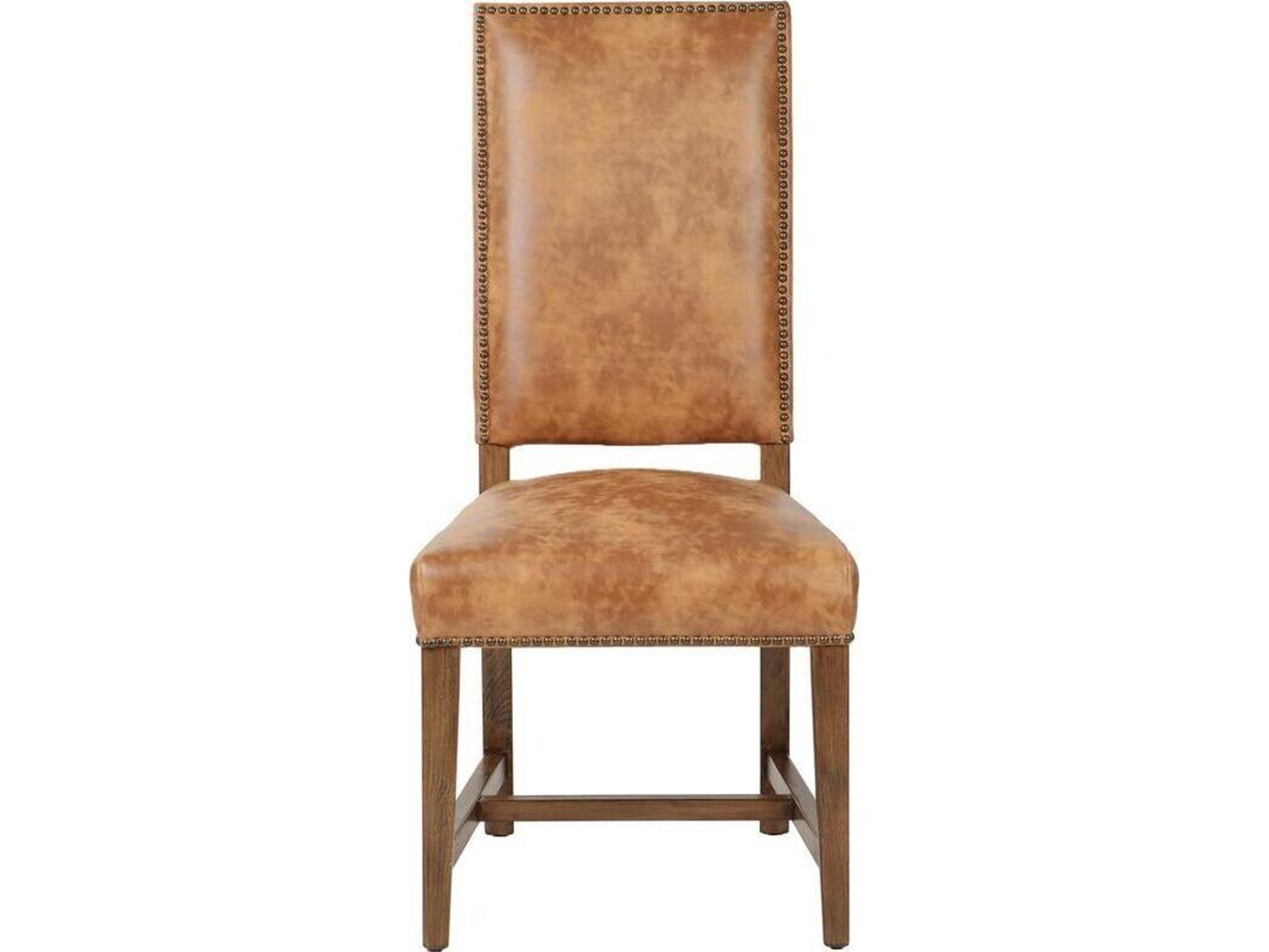 Dani Birch Wood Natural Leather Armless Dining Chair