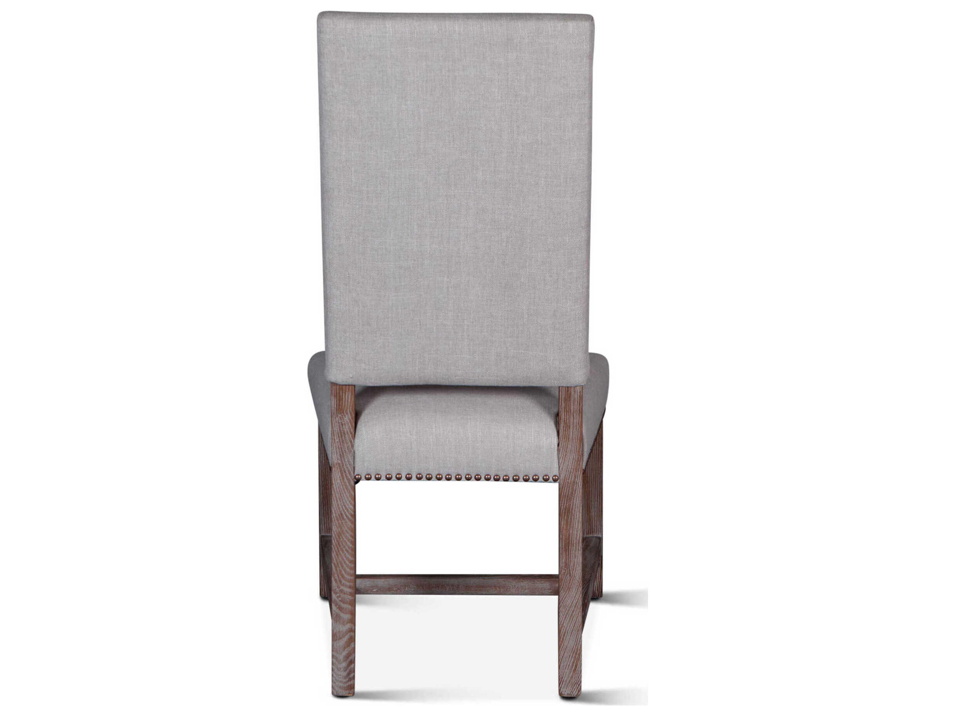 World Interiors Dani Birch Wood Beige Upholstered Side Dining Chair