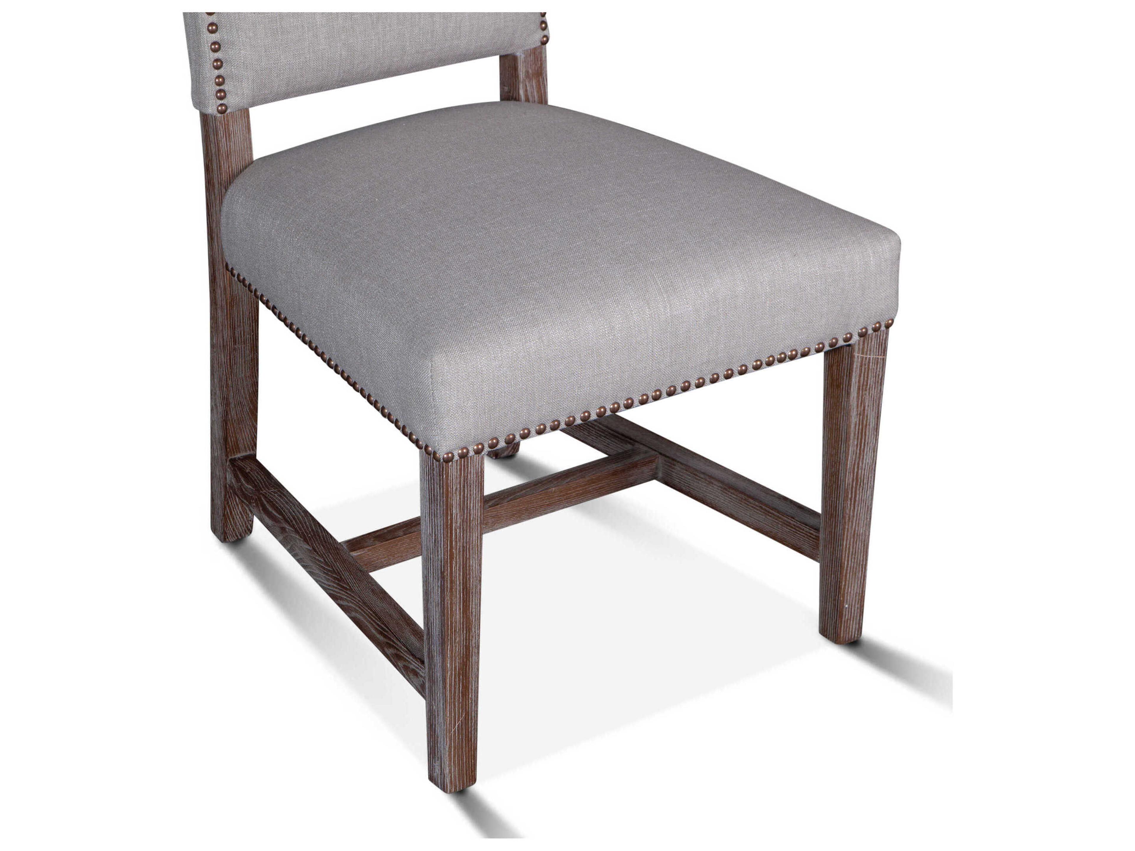 World Interiors Dani Birch Wood Beige Upholstered Side Dining Chair