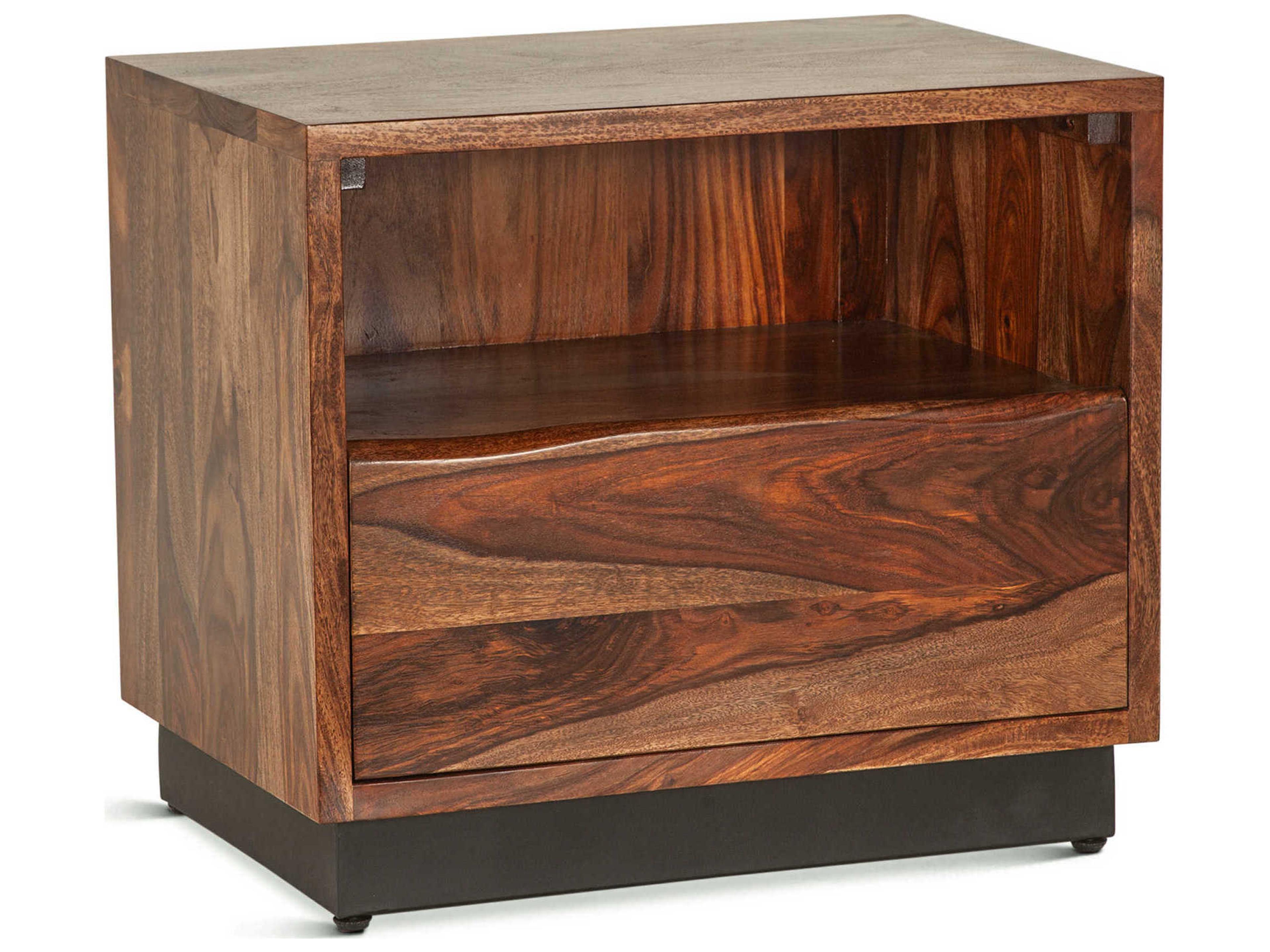 Elliston 1-Drawer Brown Nightstand