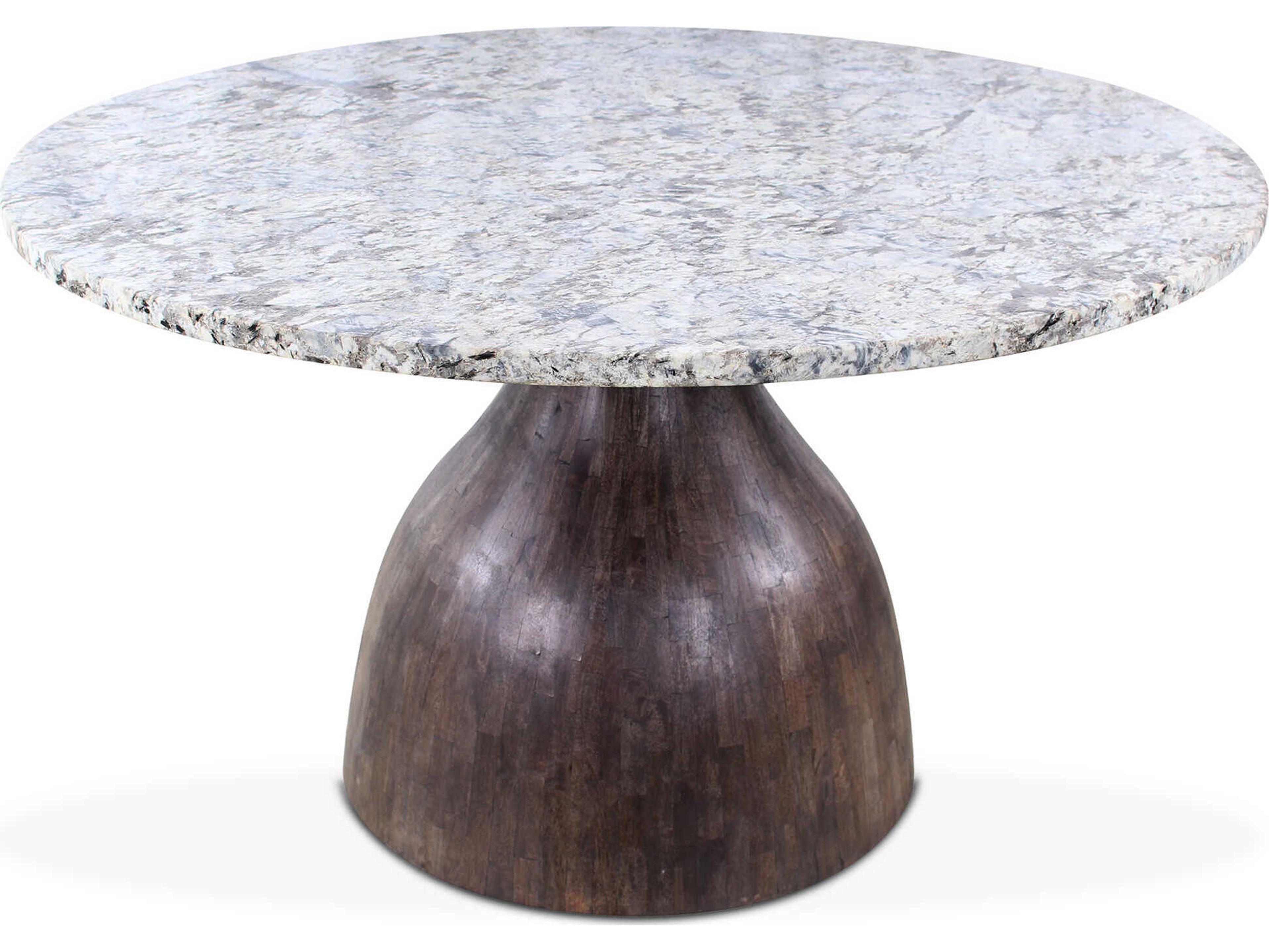 World Interiors Fargo Round Marble Dining Table
