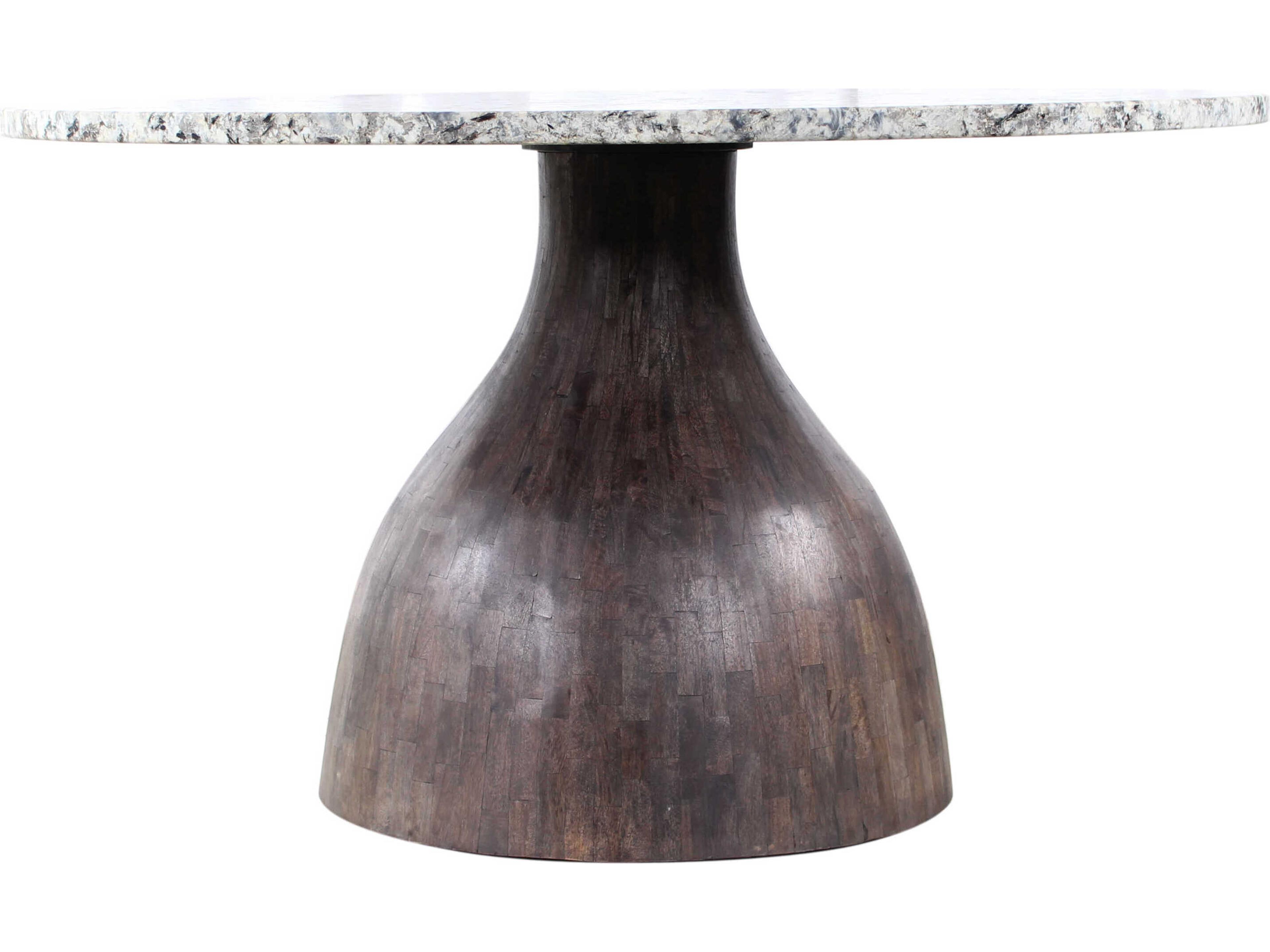 World Interiors Fargo Round Marble Dining Table