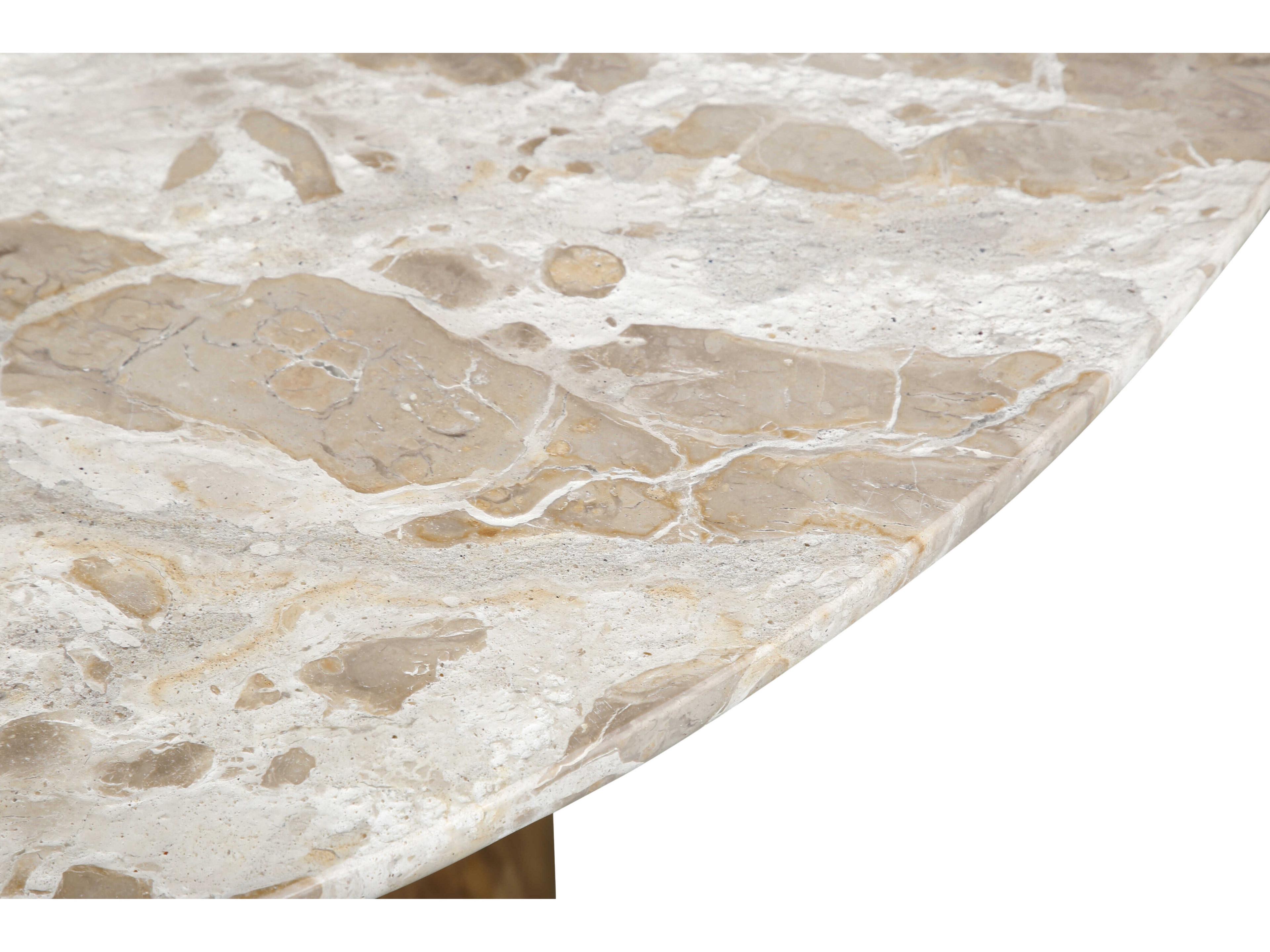 World Interiors Fargo Round Marble Dining Table