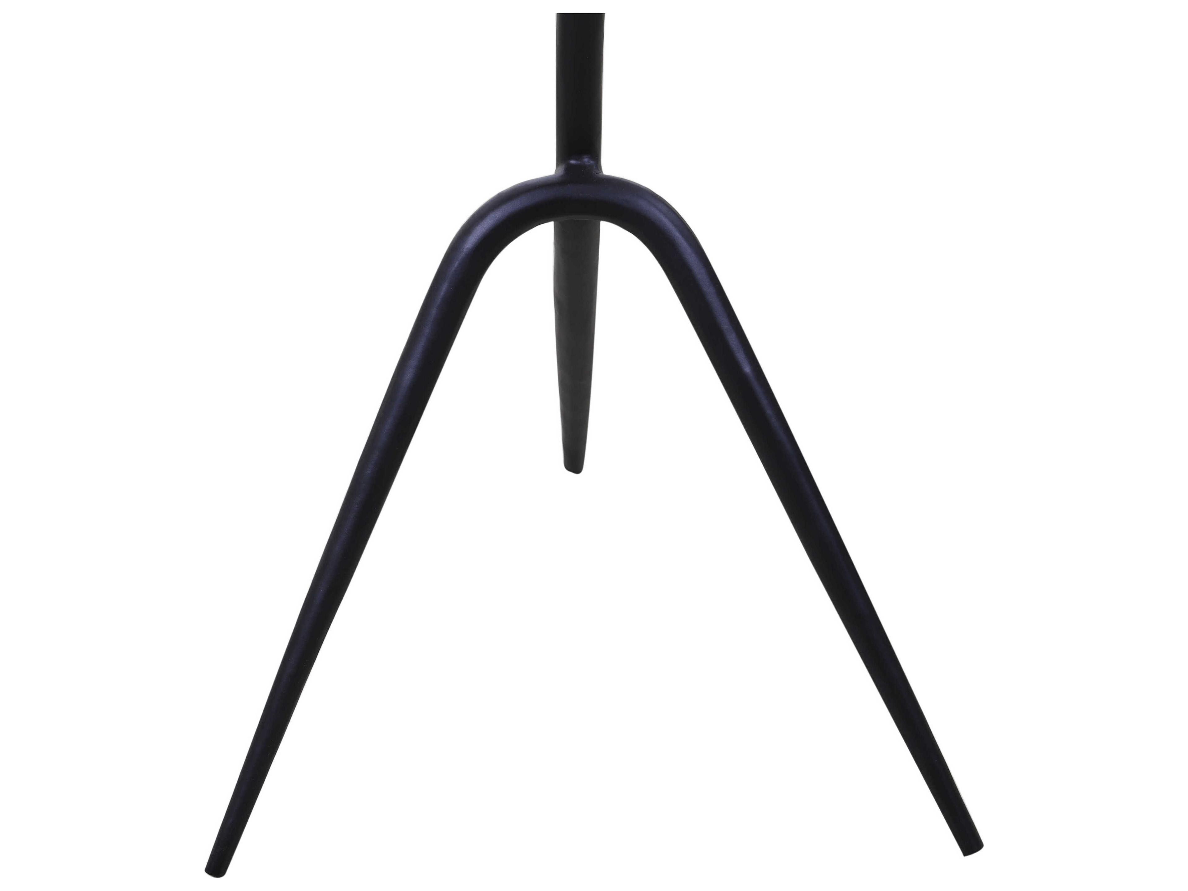 World Interiors Glacier Round Marble End Table