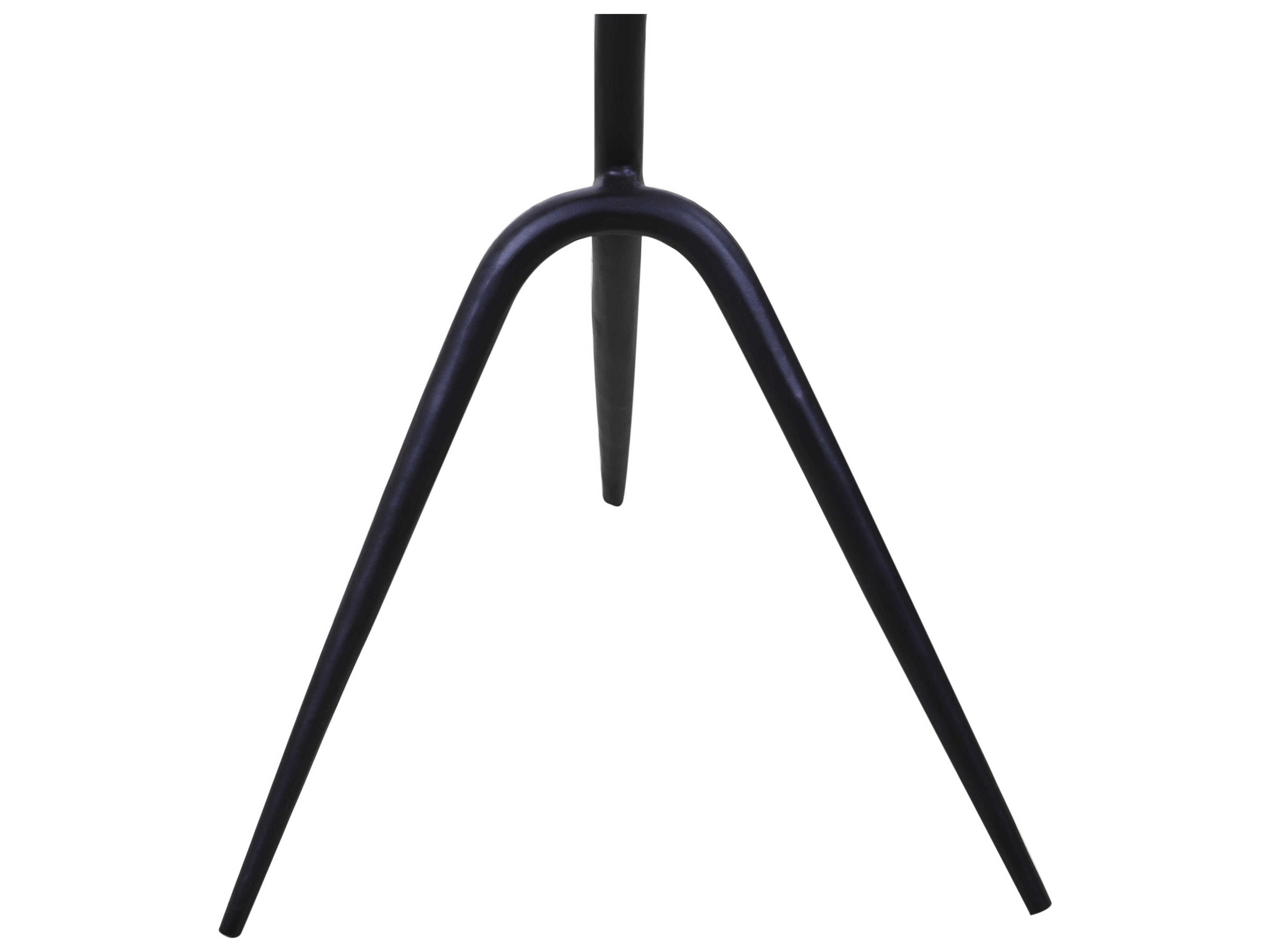 World Interiors Glacier Round Marble End Table