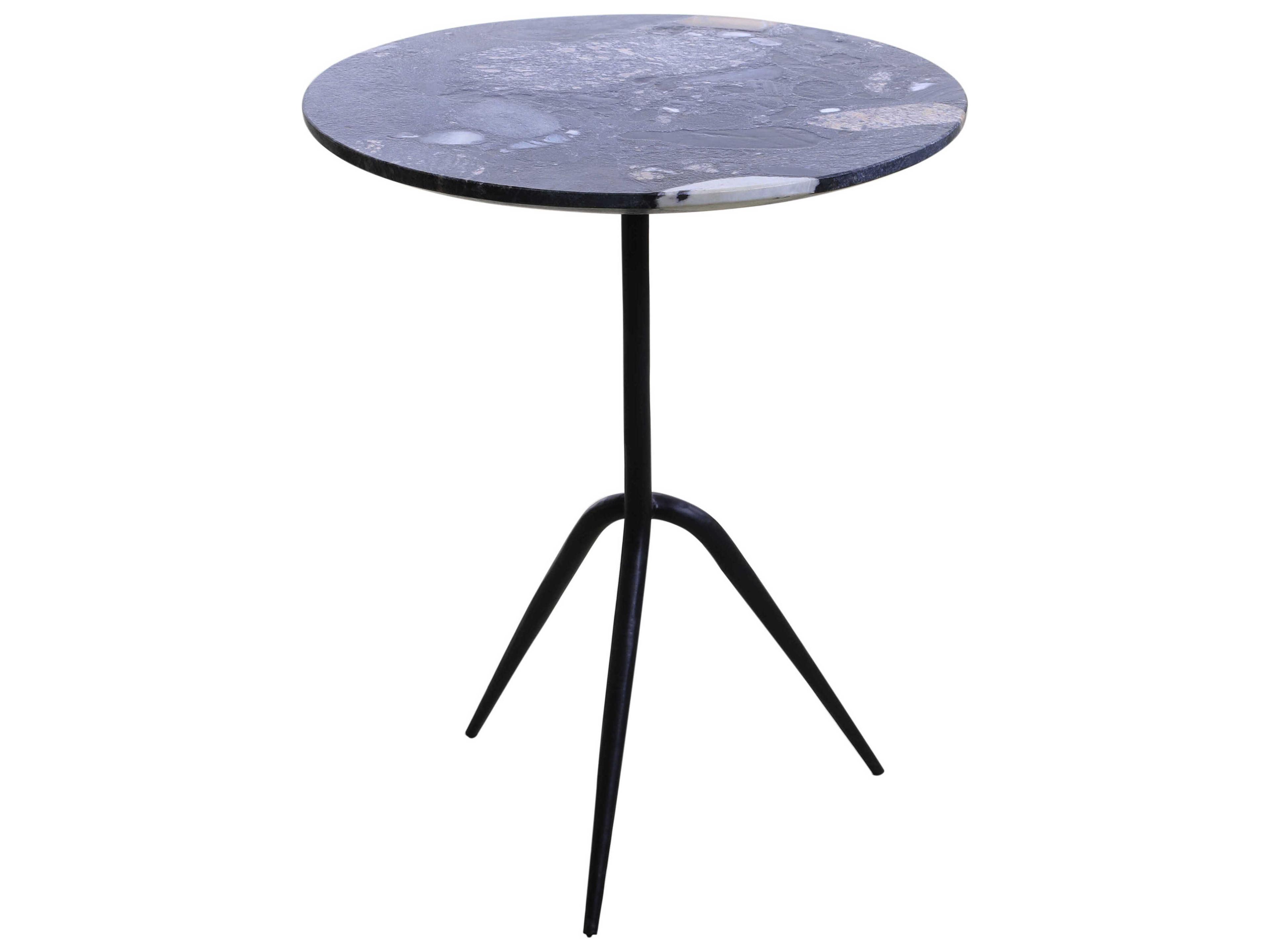 Glacier Round Marble End Table