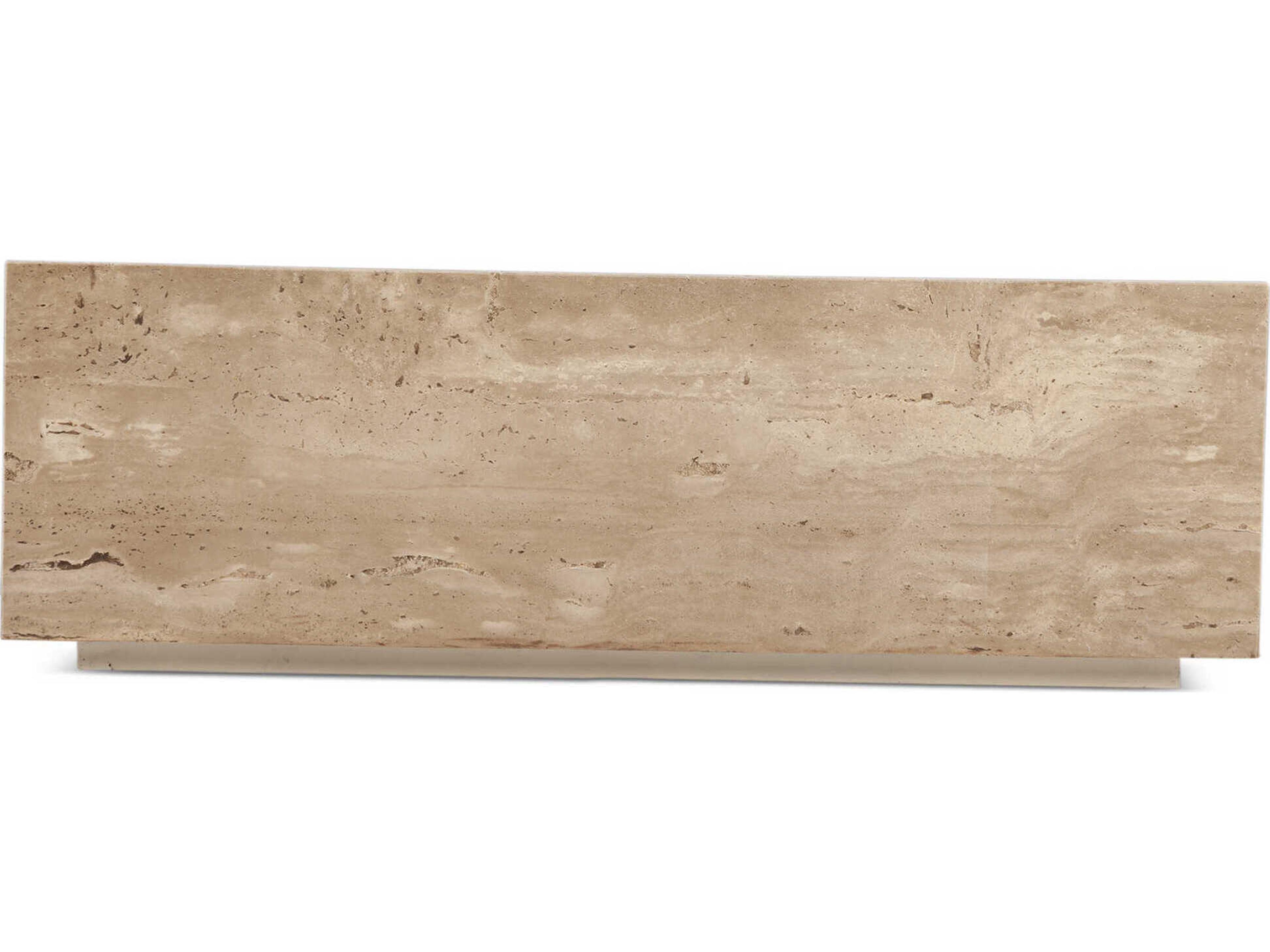World Interiors Giza Rectangular Stone Travertine Coffee Table