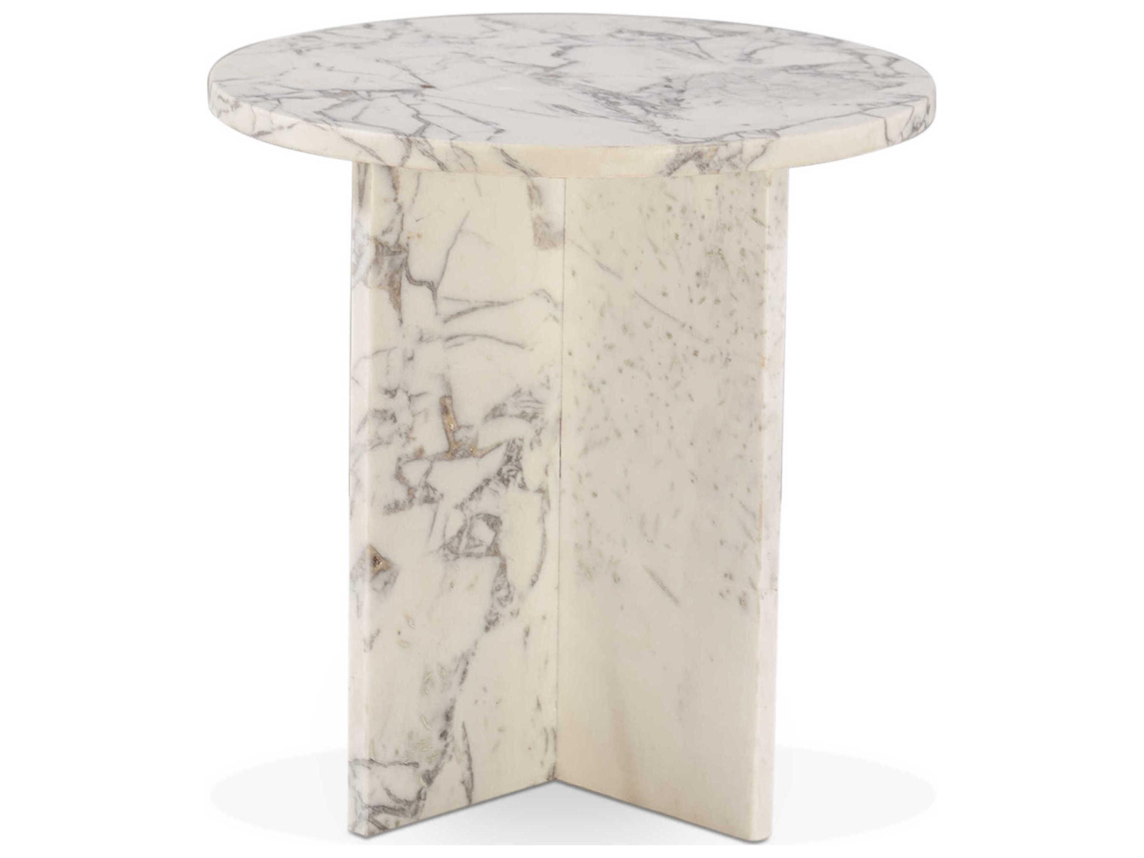 Giza Round Marble End Table