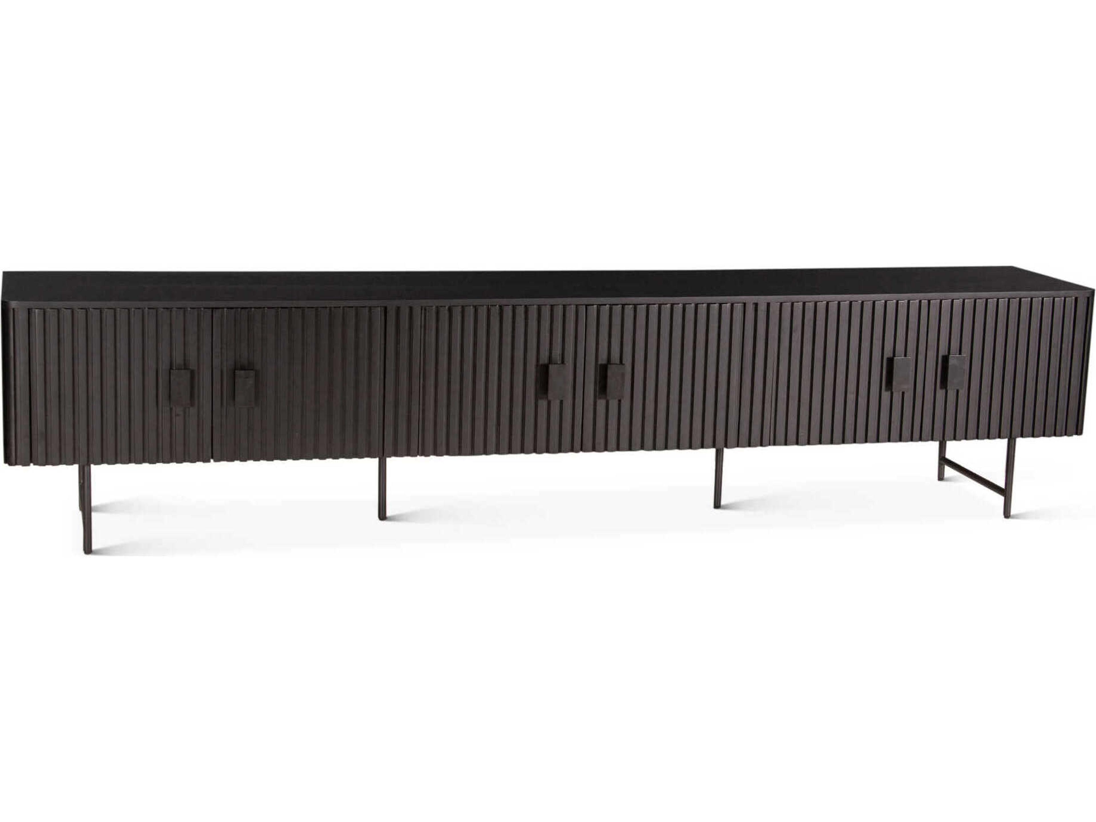 Halden Matte Black Media Console