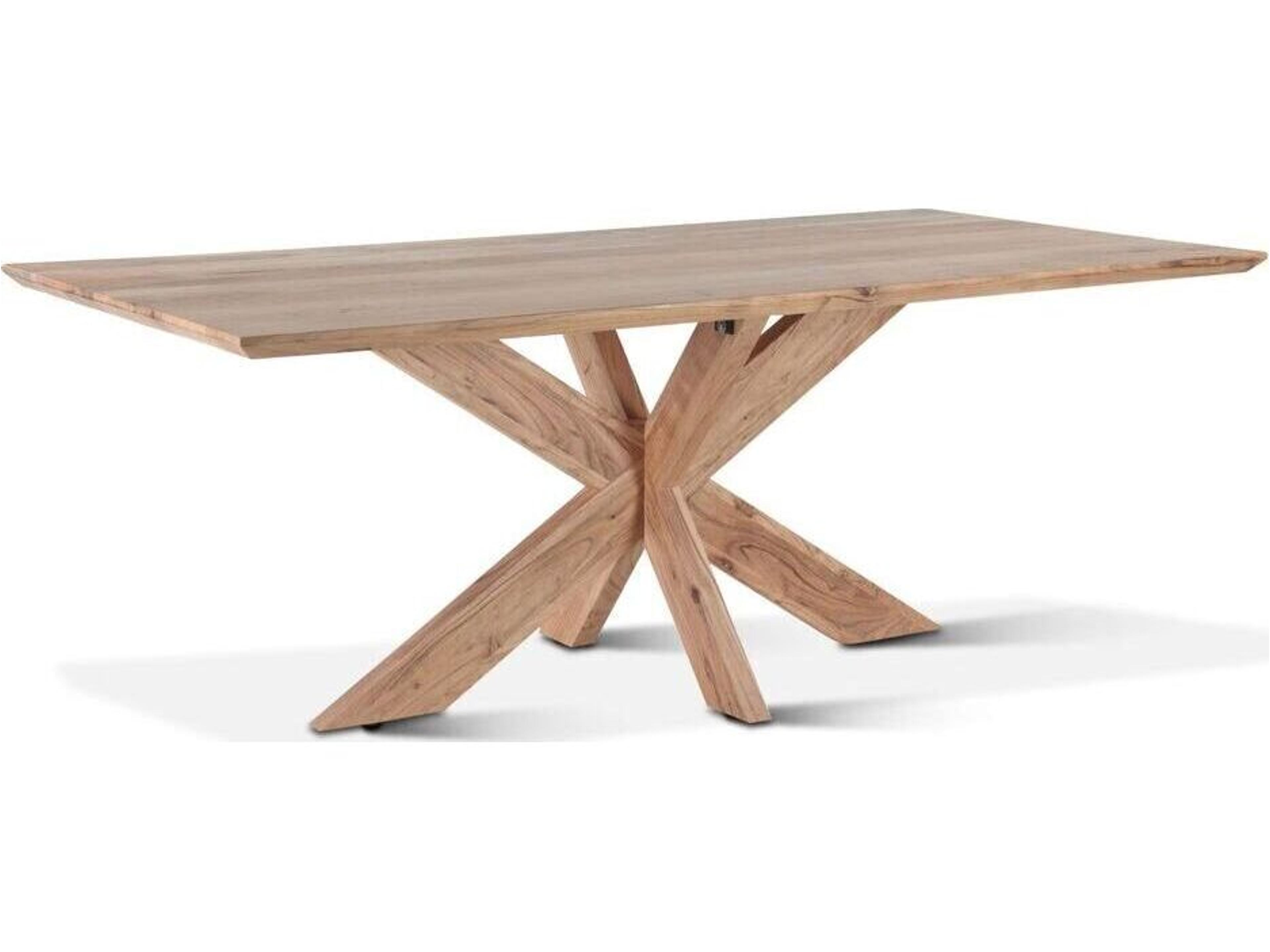 World Interiors Stockholm Rectangular Wood Weathered Acacia Dining Table