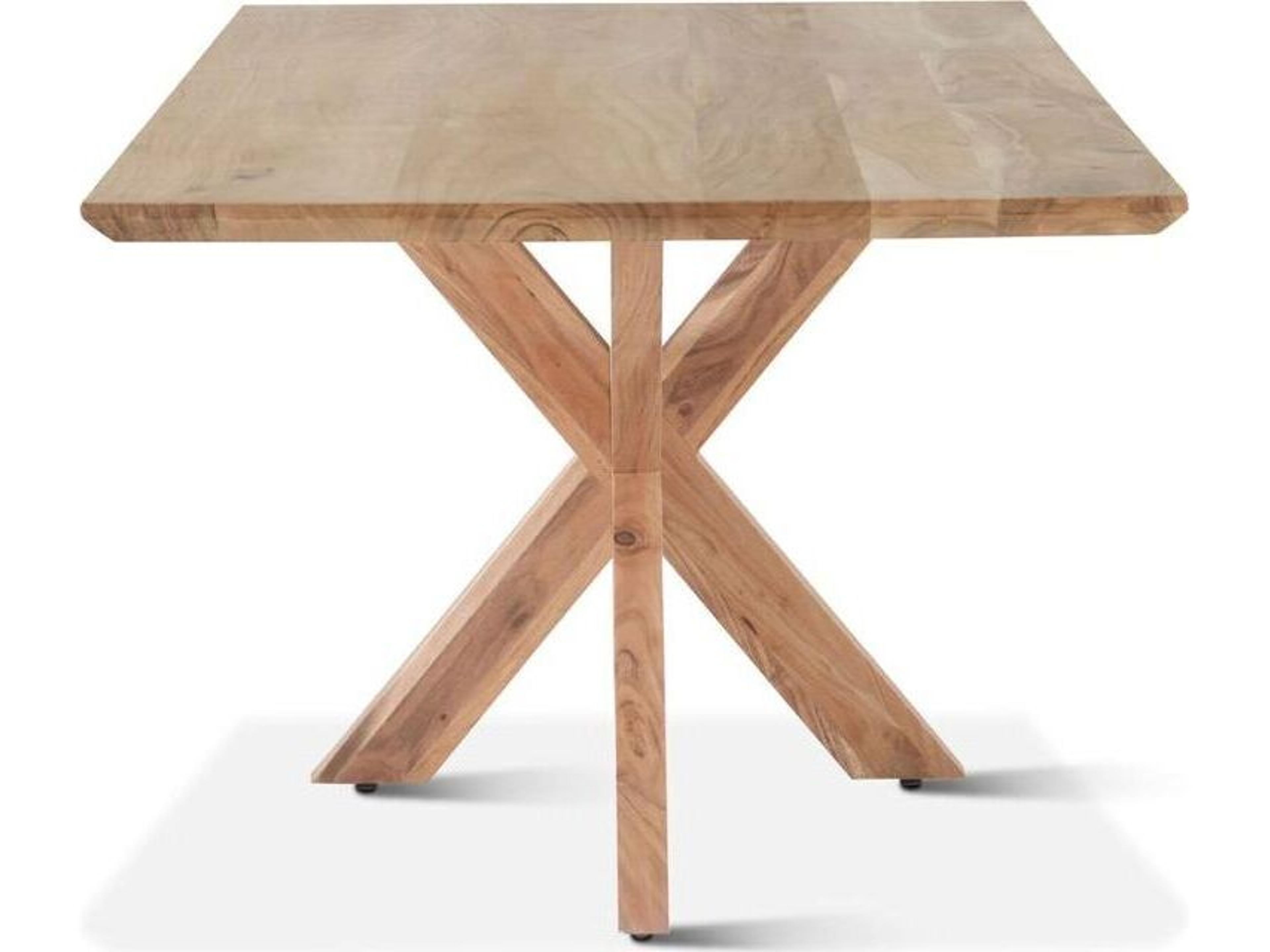 World Interiors Stockholm Rectangular Wood Weathered Acacia Dining Table