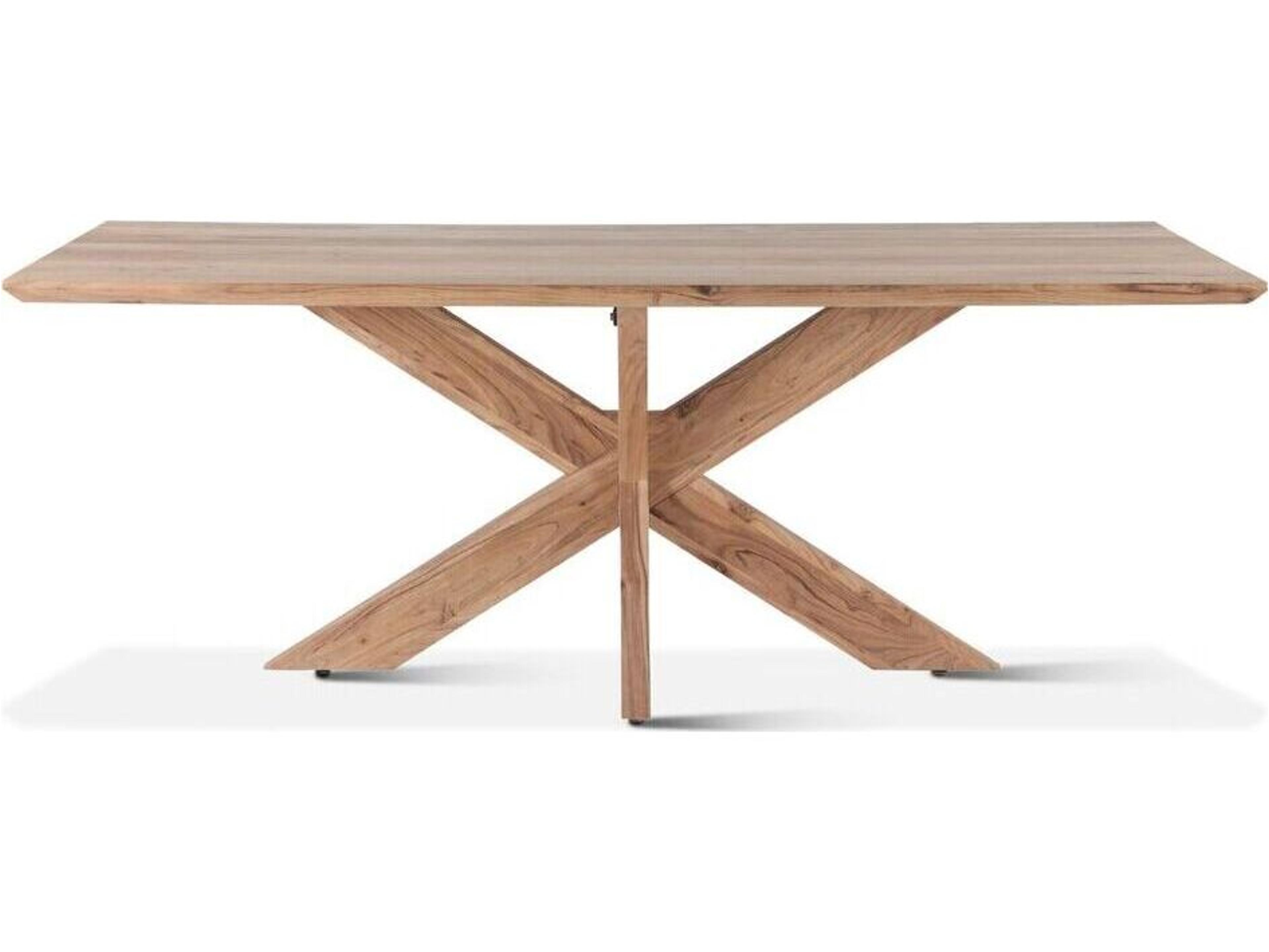 World Interiors Stockholm Rectangular Wood Weathered Acacia Dining Table