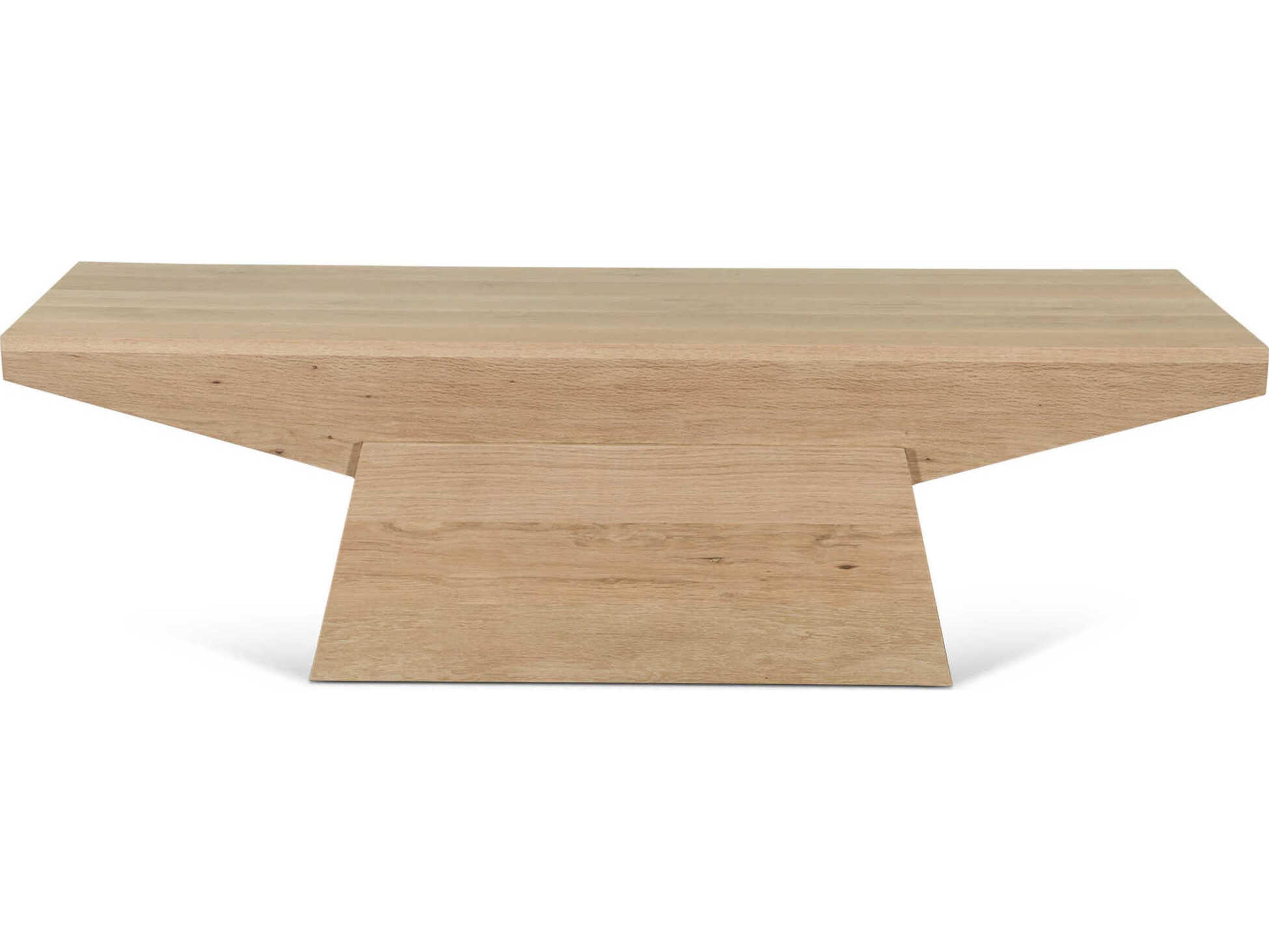 World Interiors Incus Rectangular Wood Natural Oak Coffee Table