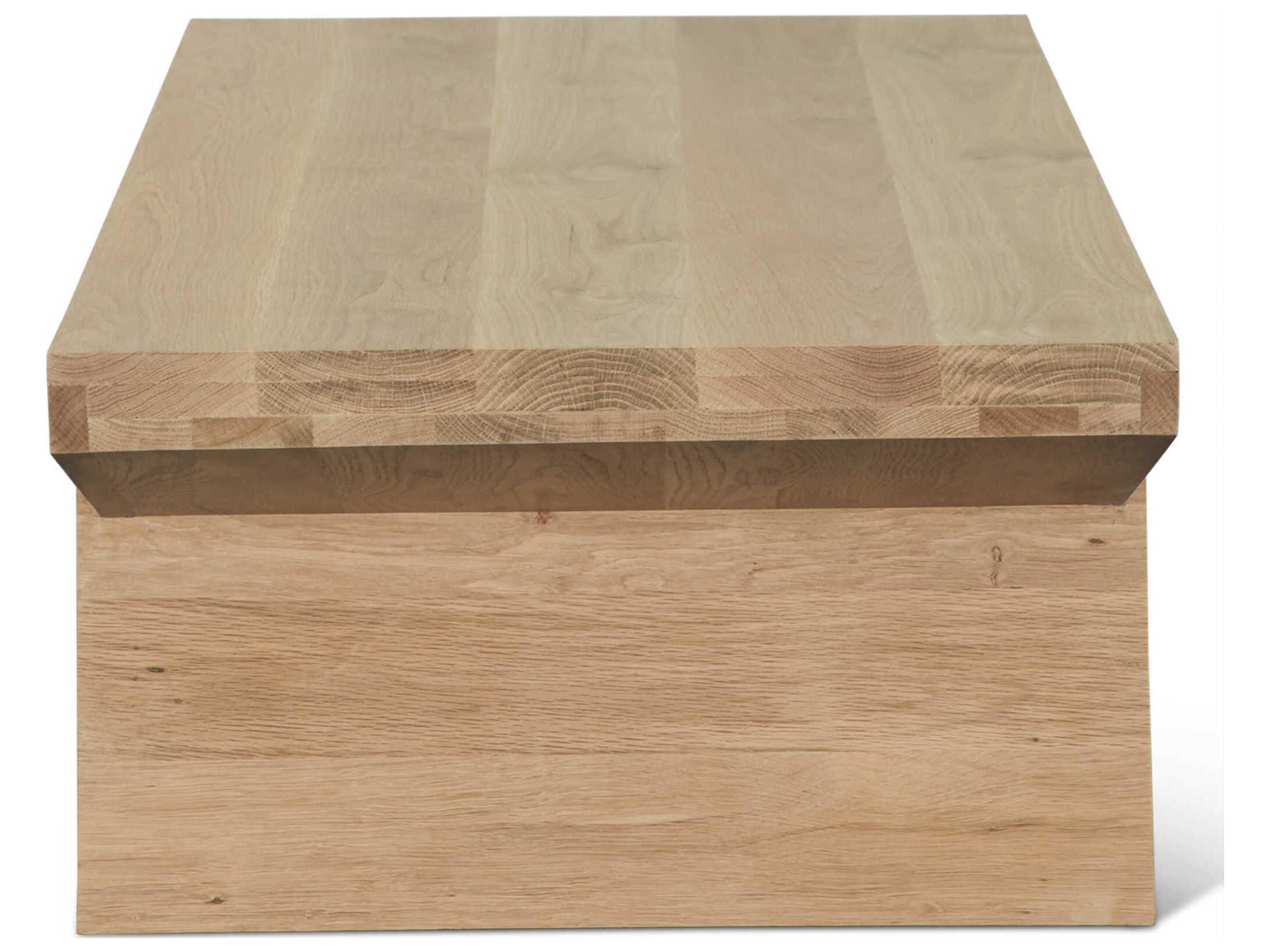 World Interiors Incus Rectangular Wood Natural Oak Coffee Table