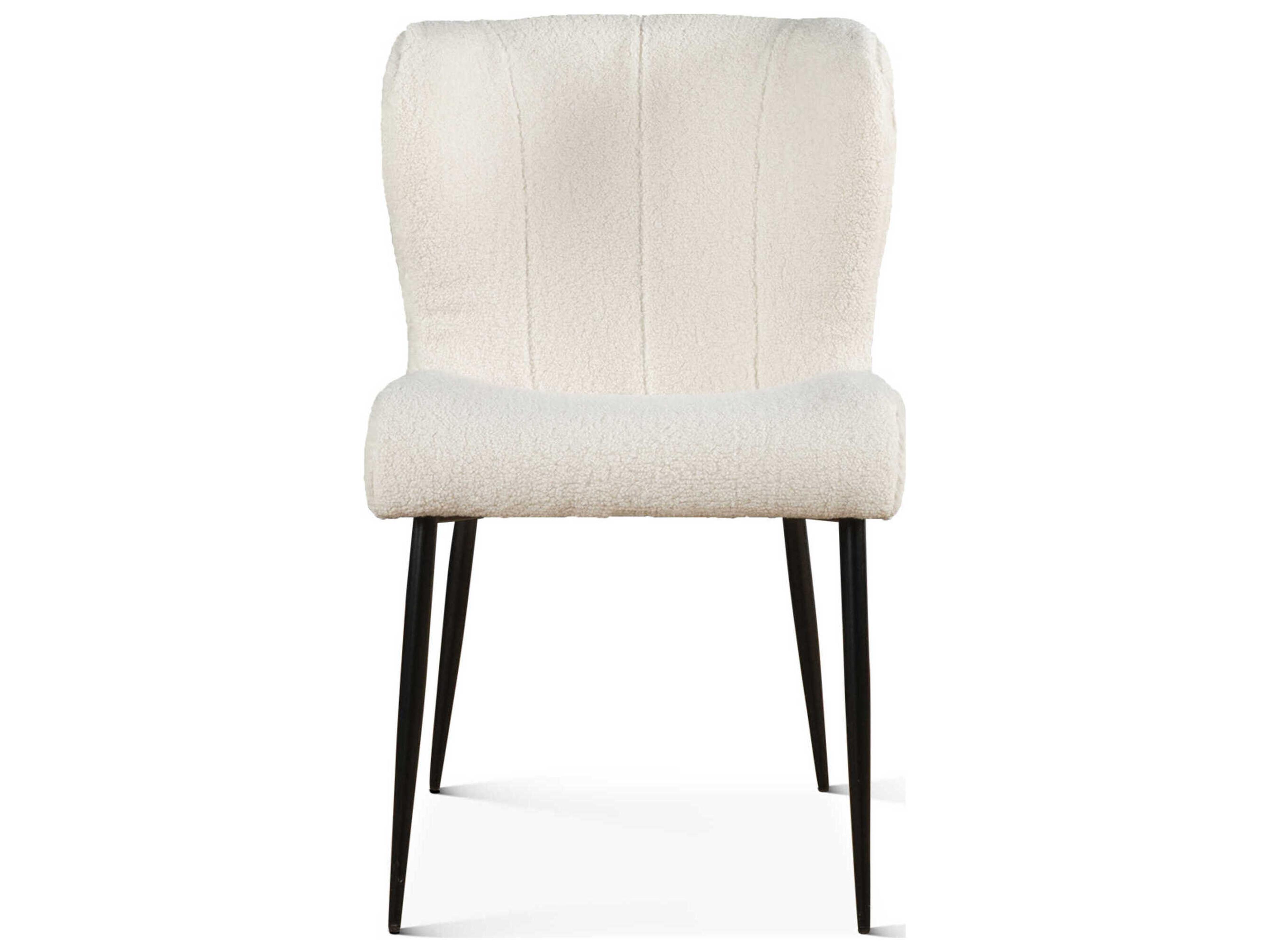 World Interiors Isabella White Upholstered Armless Dining Chair