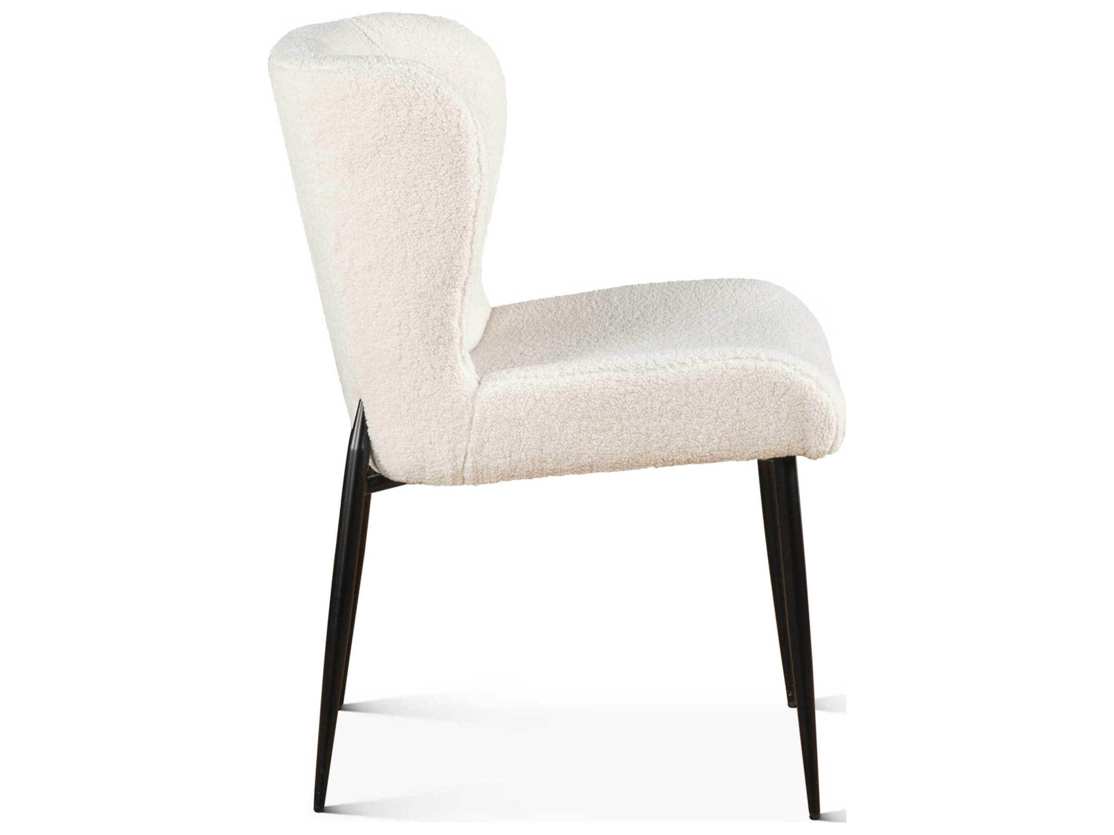 World Interiors Isabella White Upholstered Armless Dining Chair