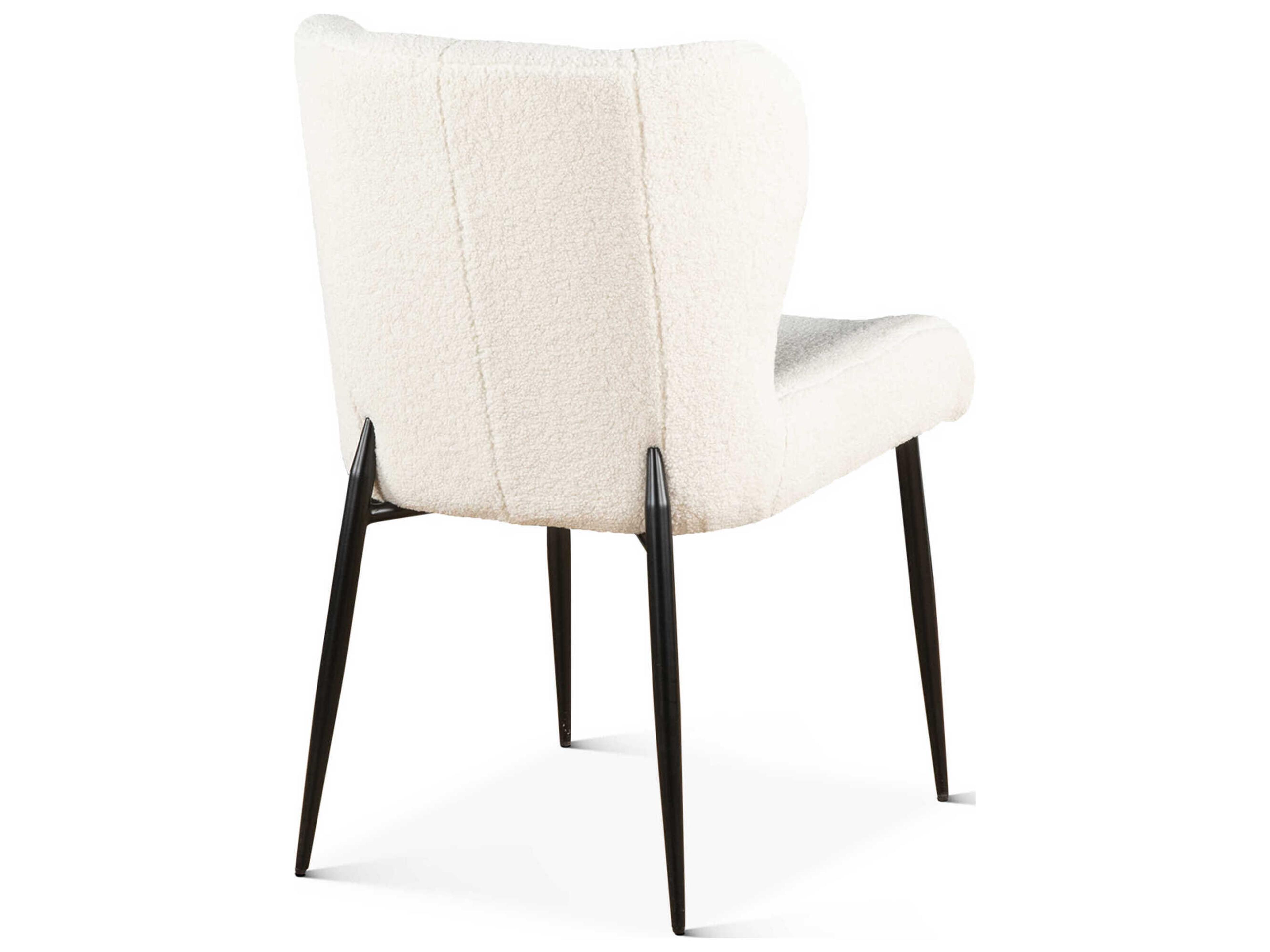 World Interiors Isabella White Upholstered Armless Dining Chair