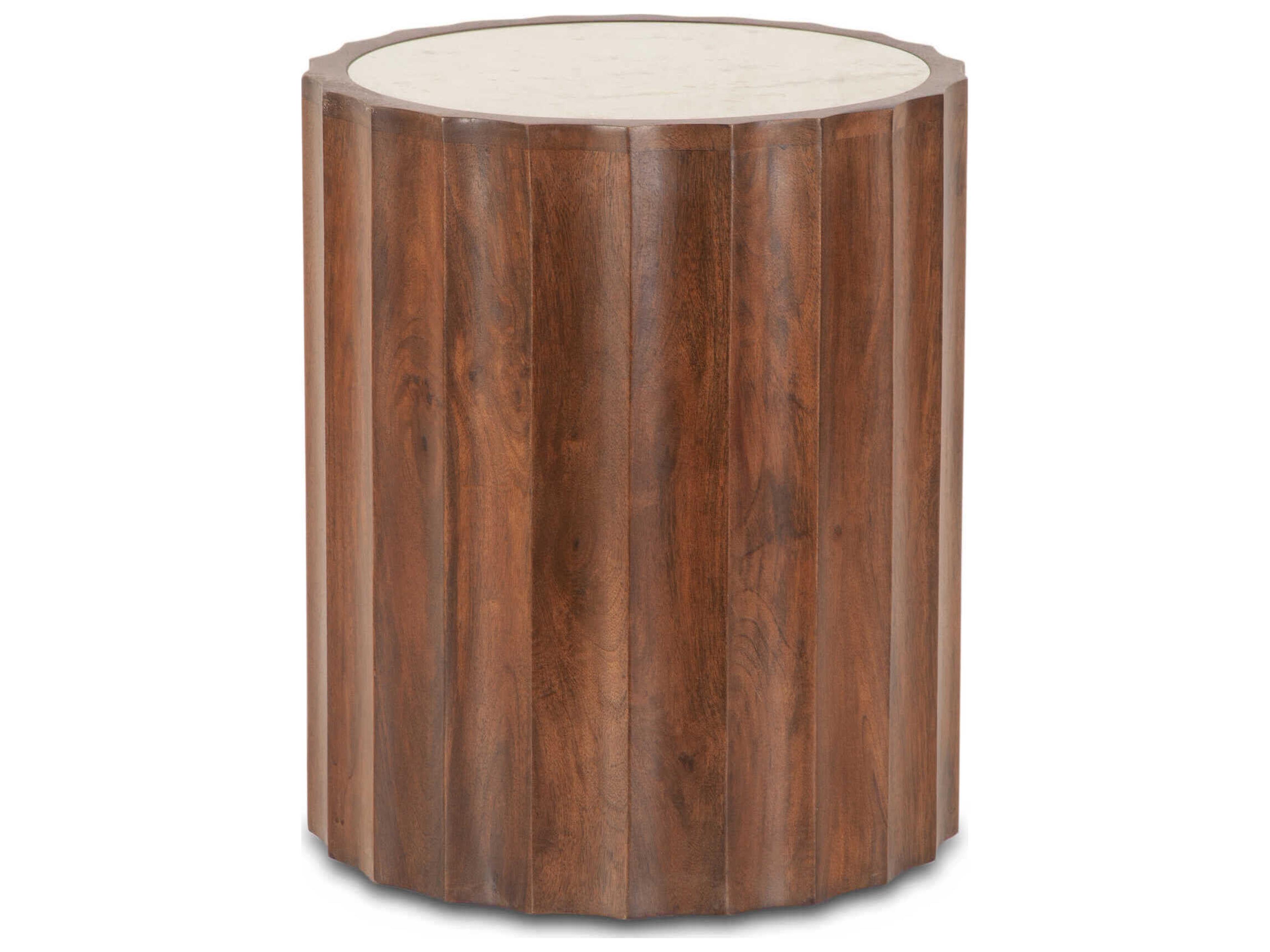 Lisbon Round Marble End Table