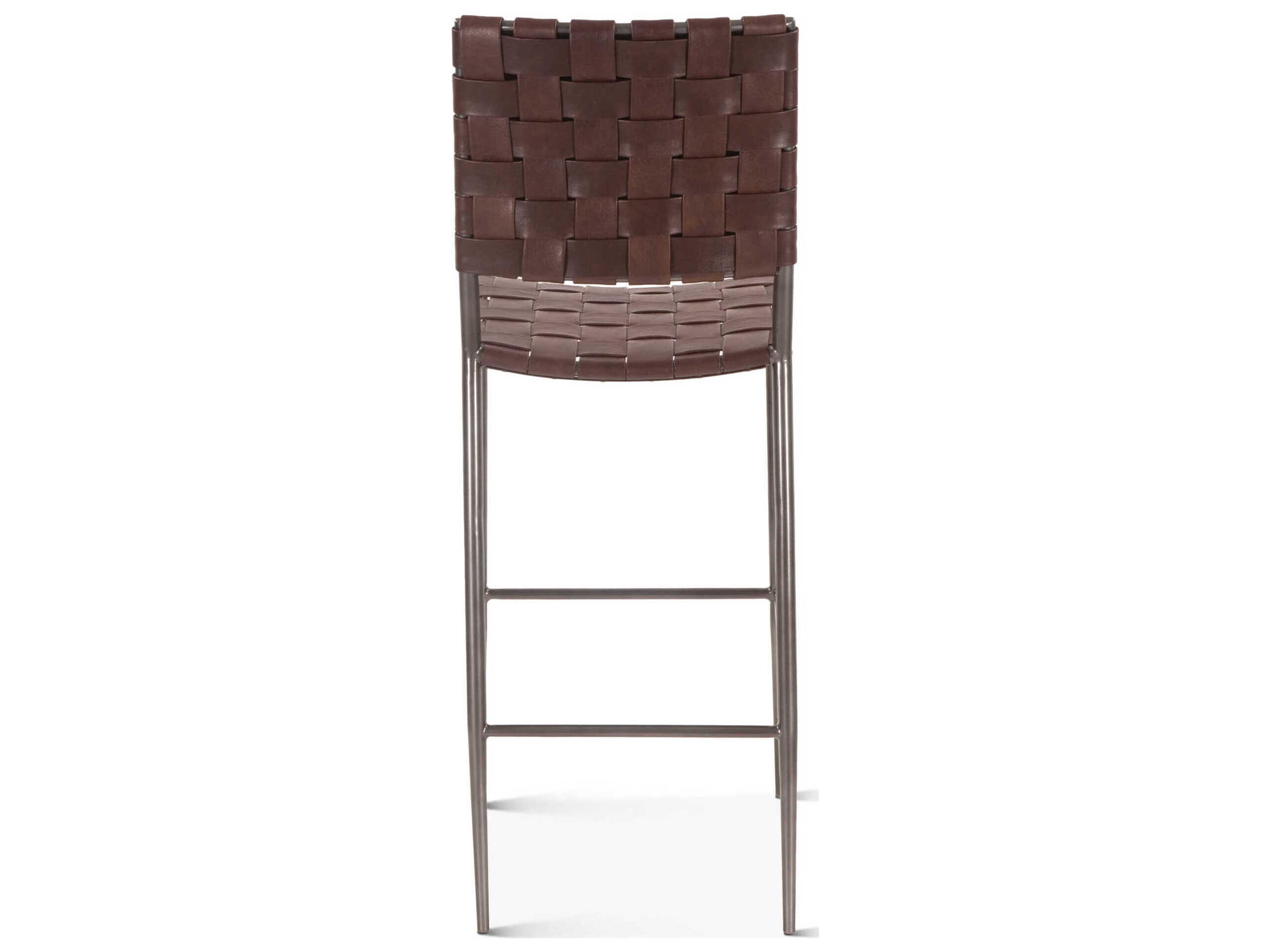 World Interiors Lund Leather Bar Stool