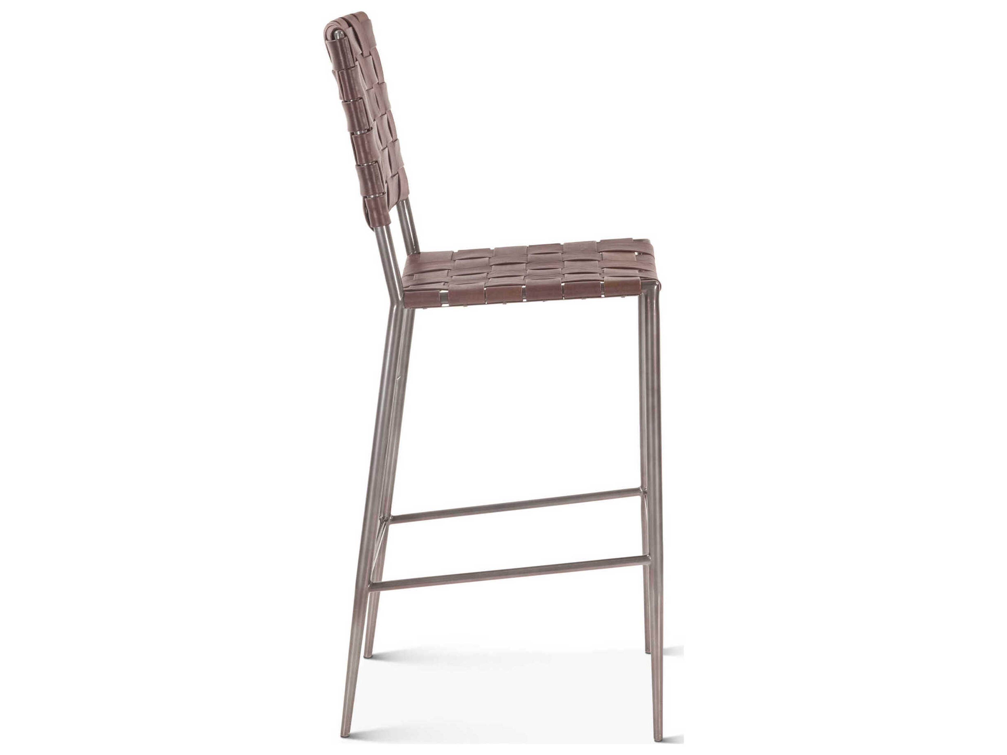 World Interiors Lund Leather Bar Stool