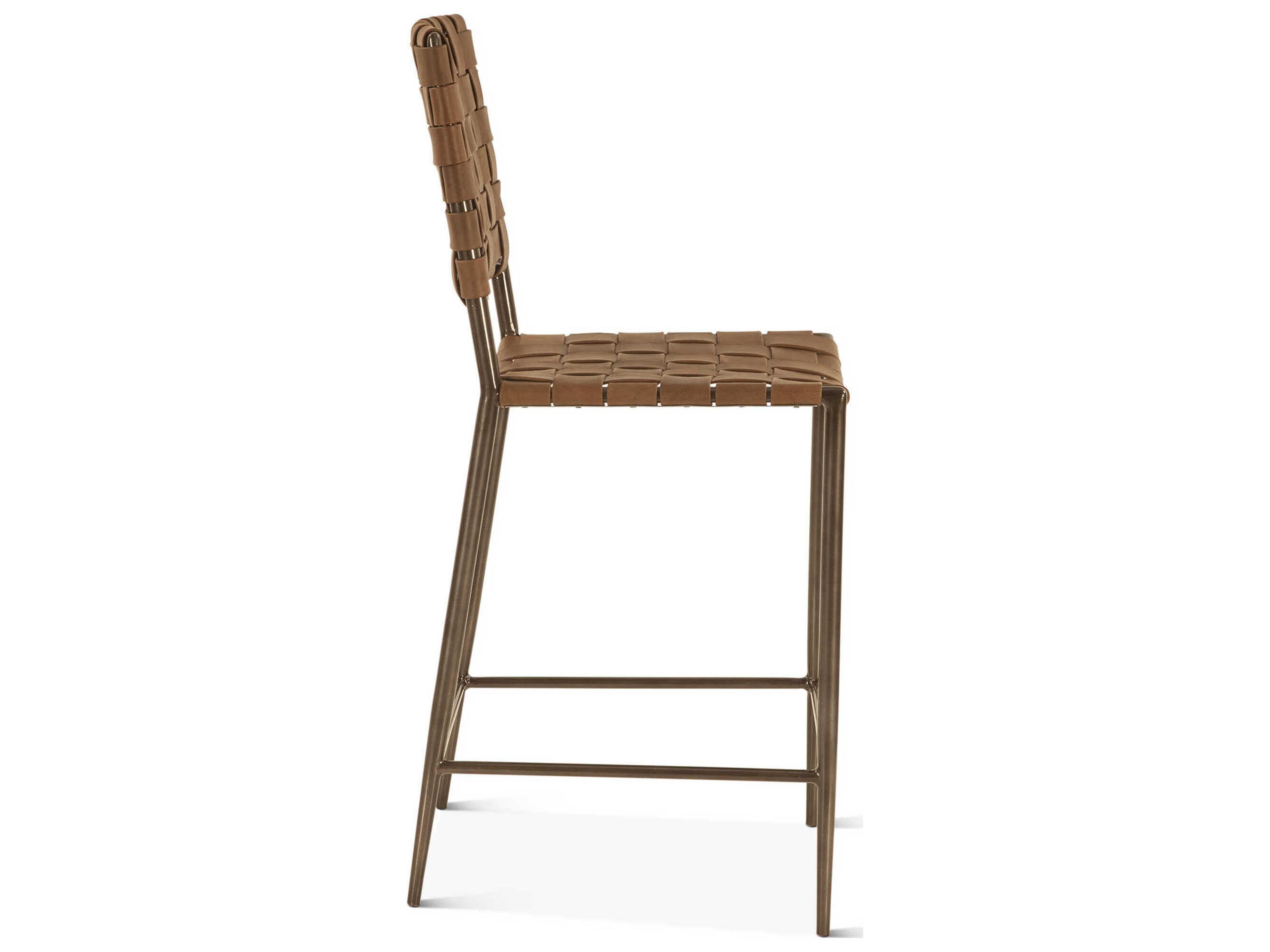 World Interiors Lund Leather Counter Stool