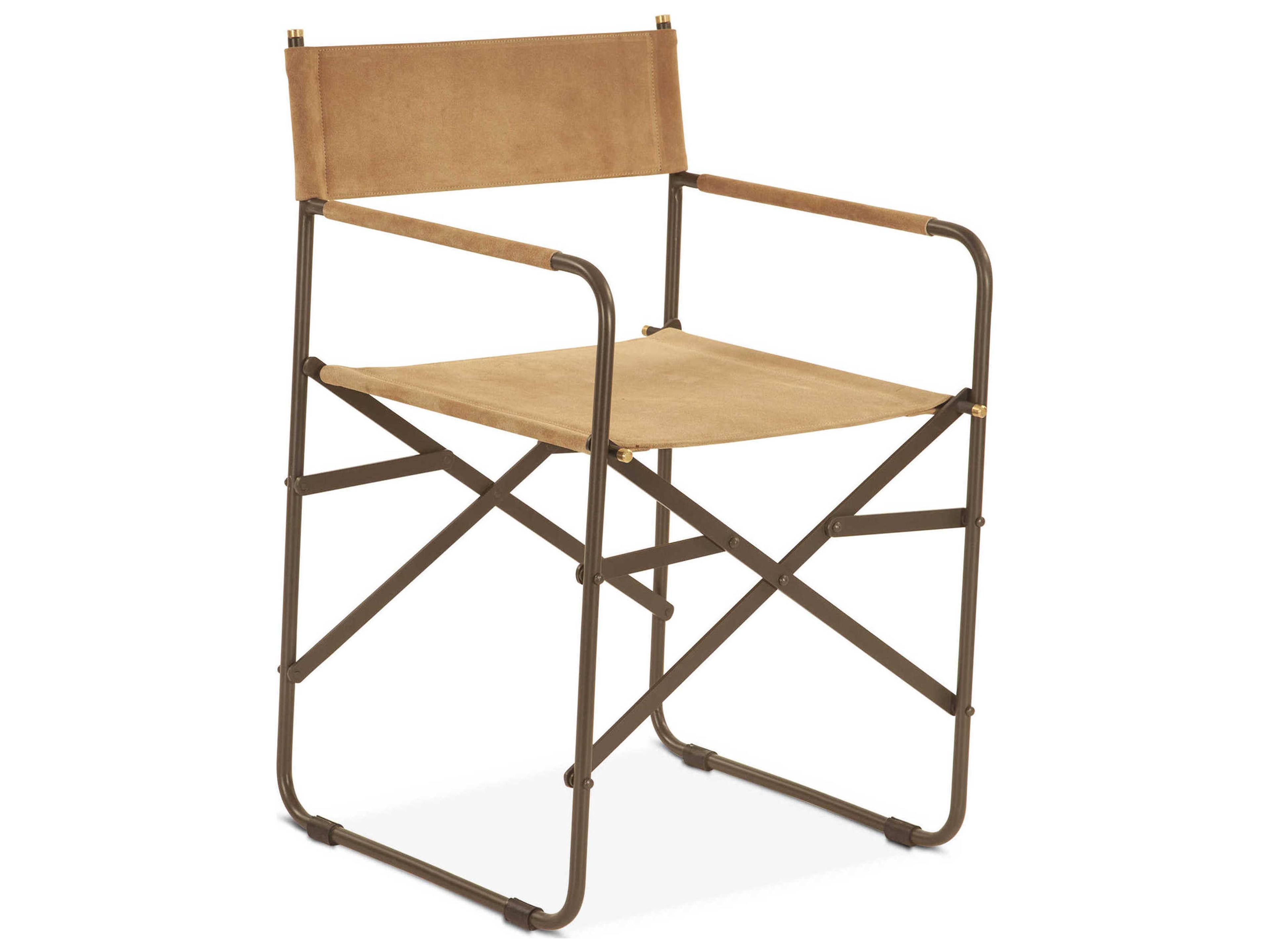 Lund Brown Leather Arm Dining Chair