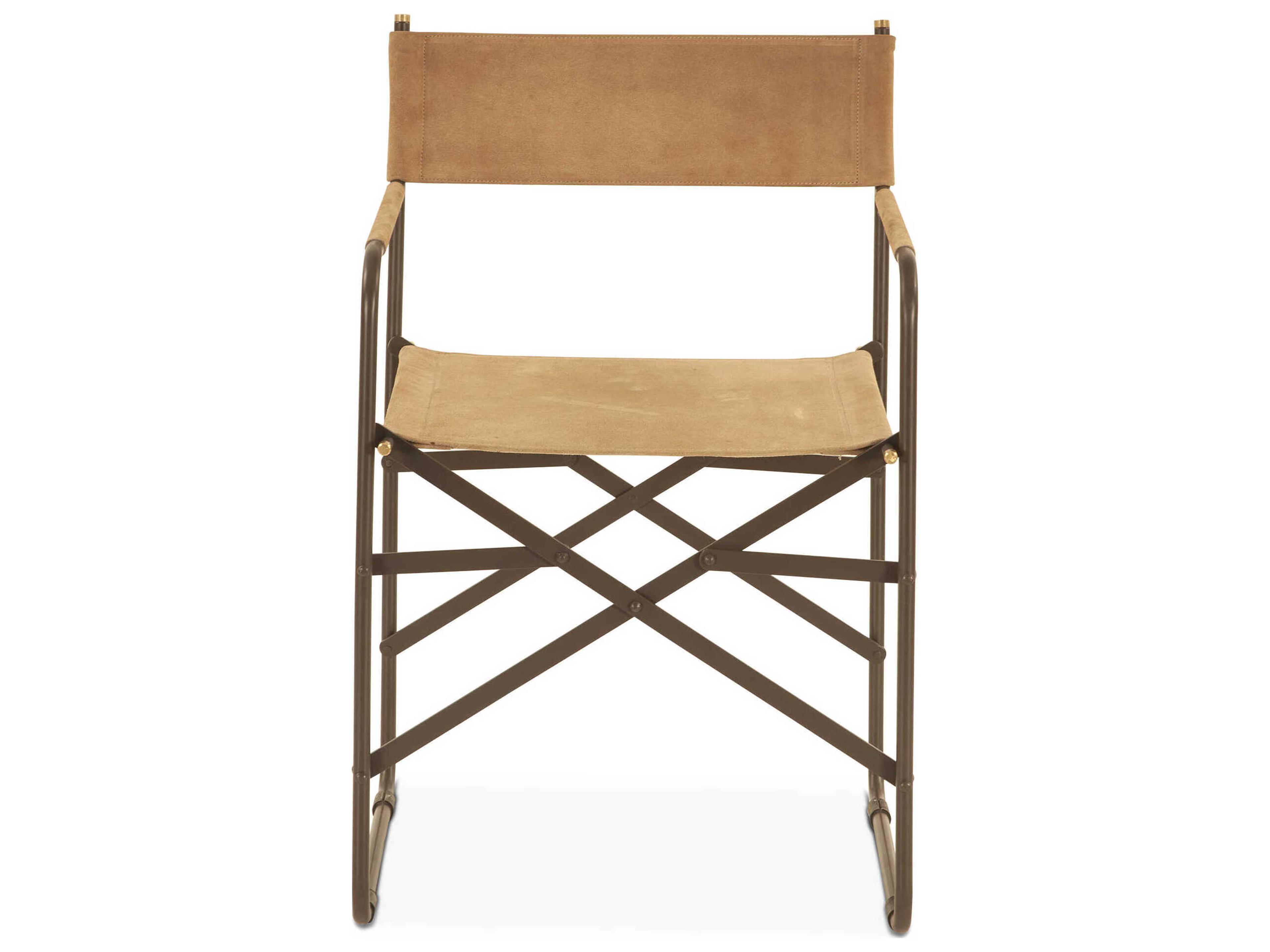 World Interiors Lund Brown Leather Arm Dining Chair