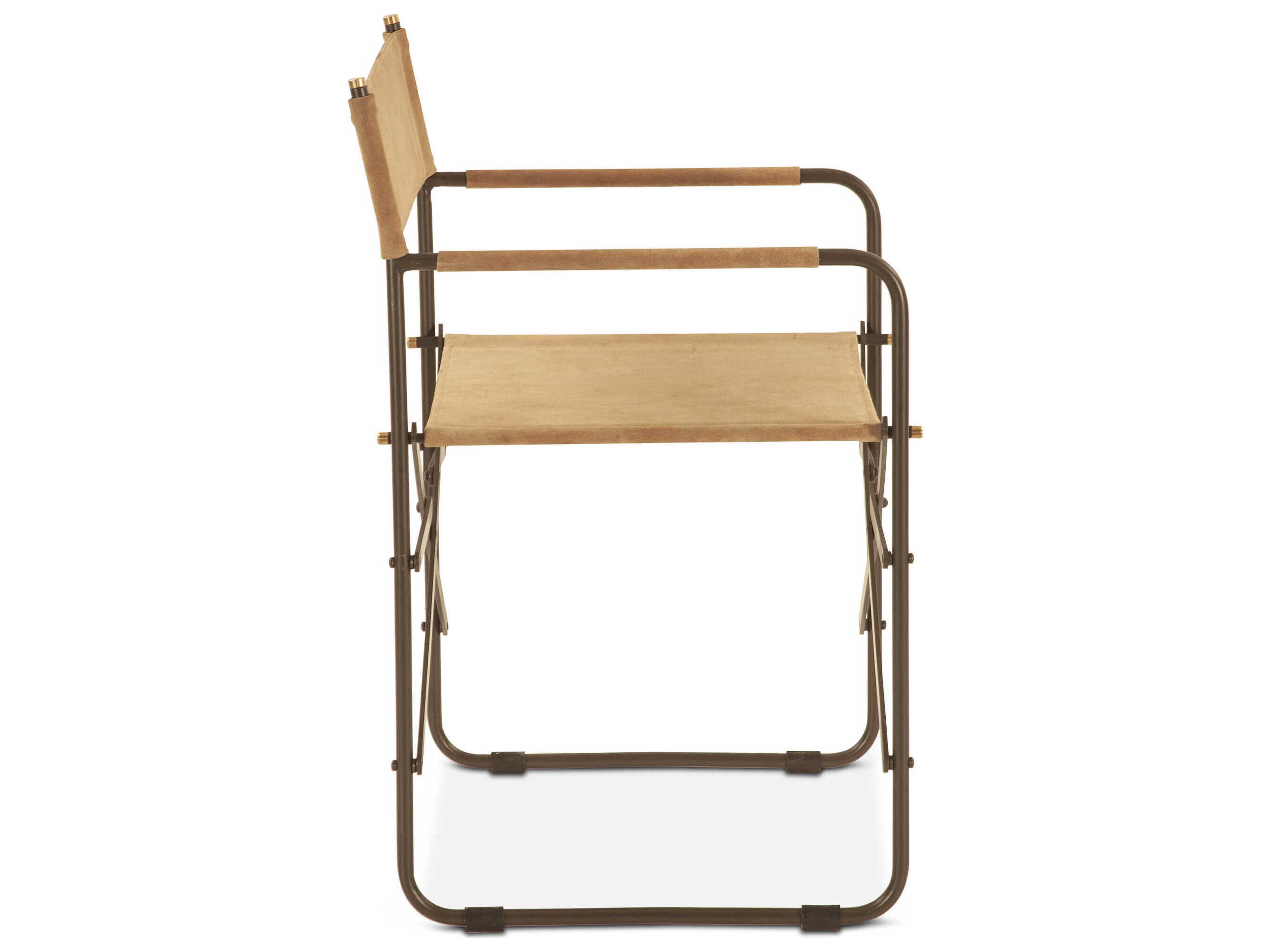 World Interiors Lund Brown Leather Arm Dining Chair