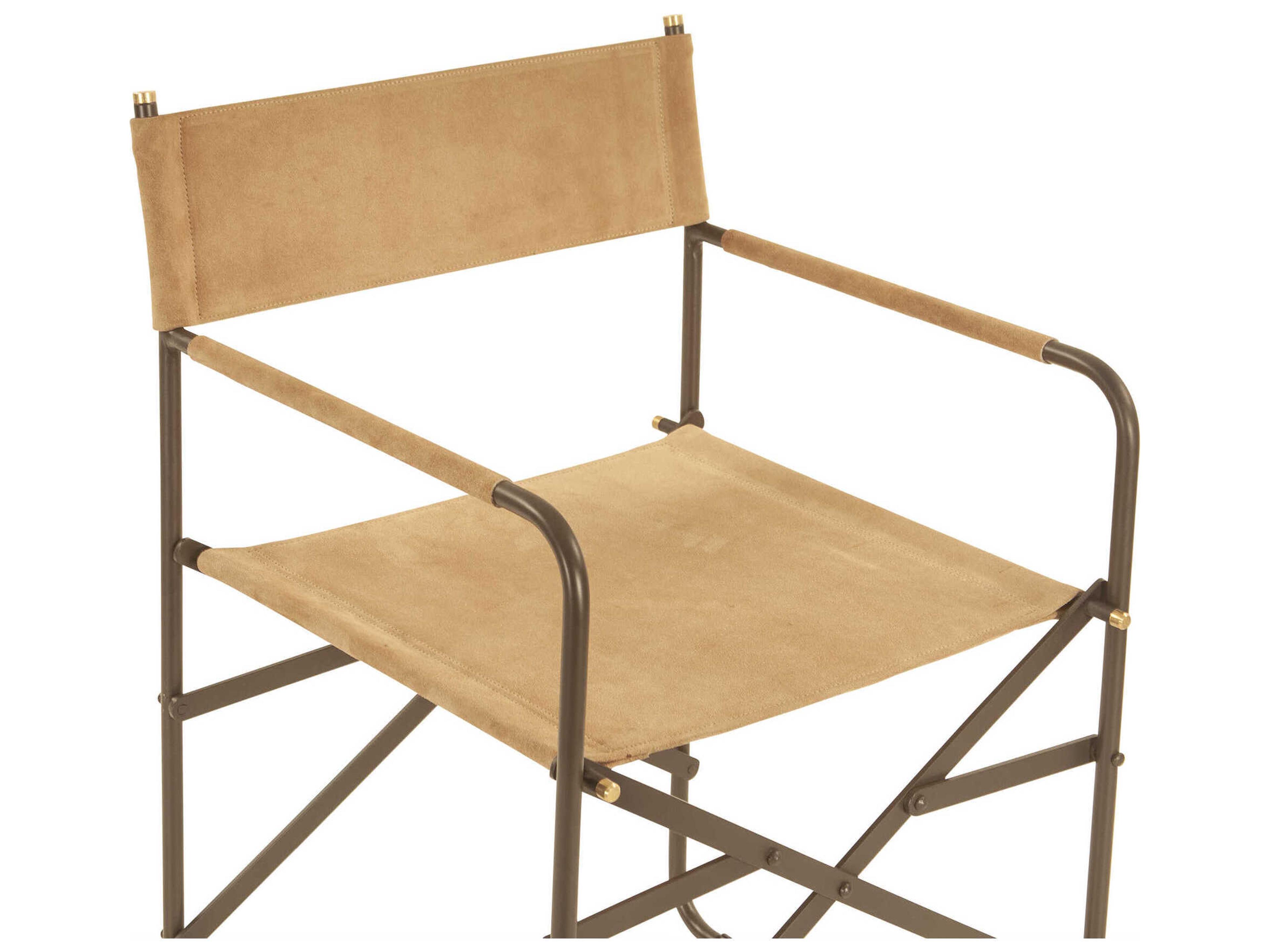 World Interiors Lund Brown Leather Arm Dining Chair