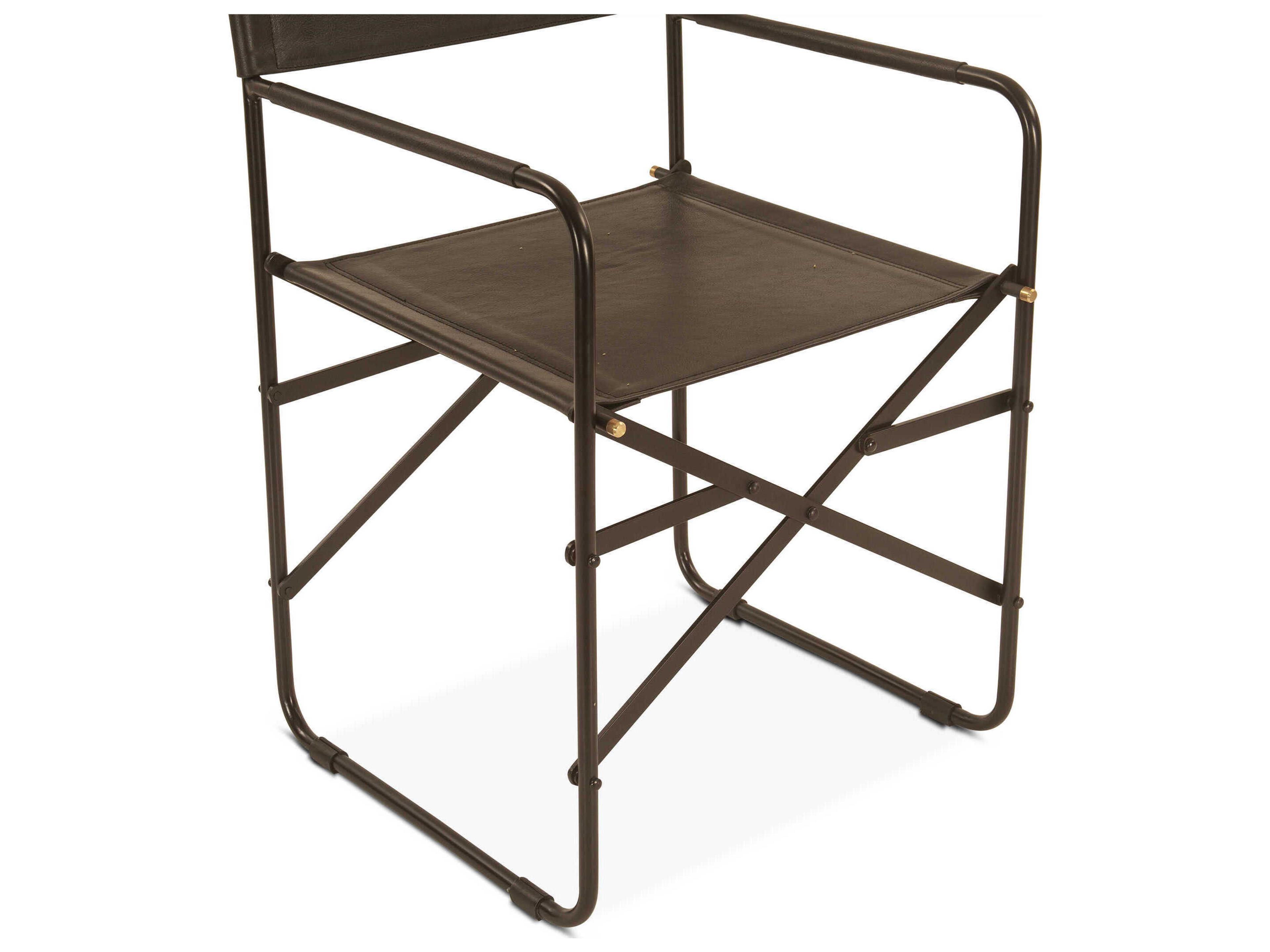 World Interiors Lund Brown Leather Arm Dining Chair