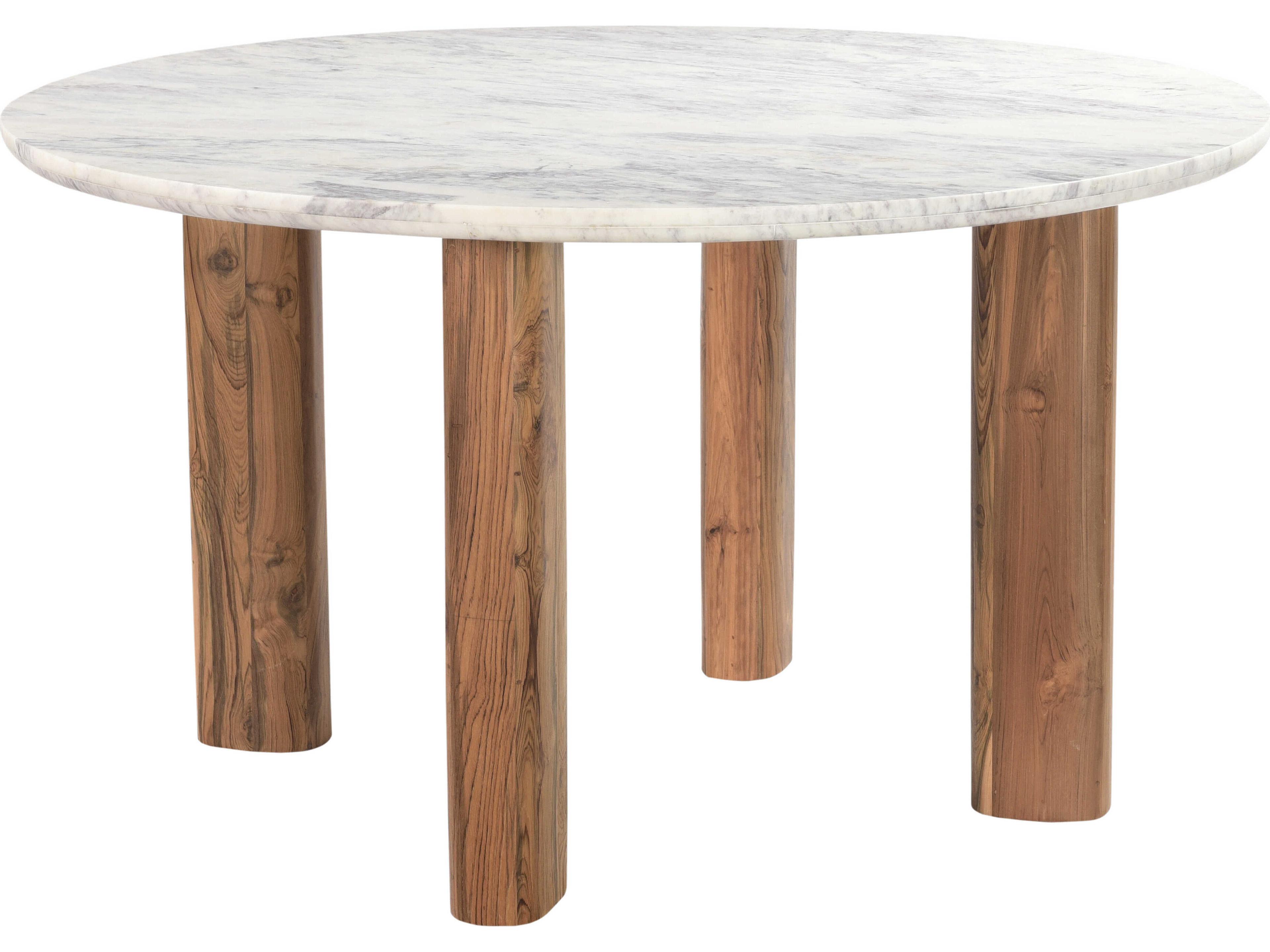 World Interiors Madrid Round Marble Dining Table