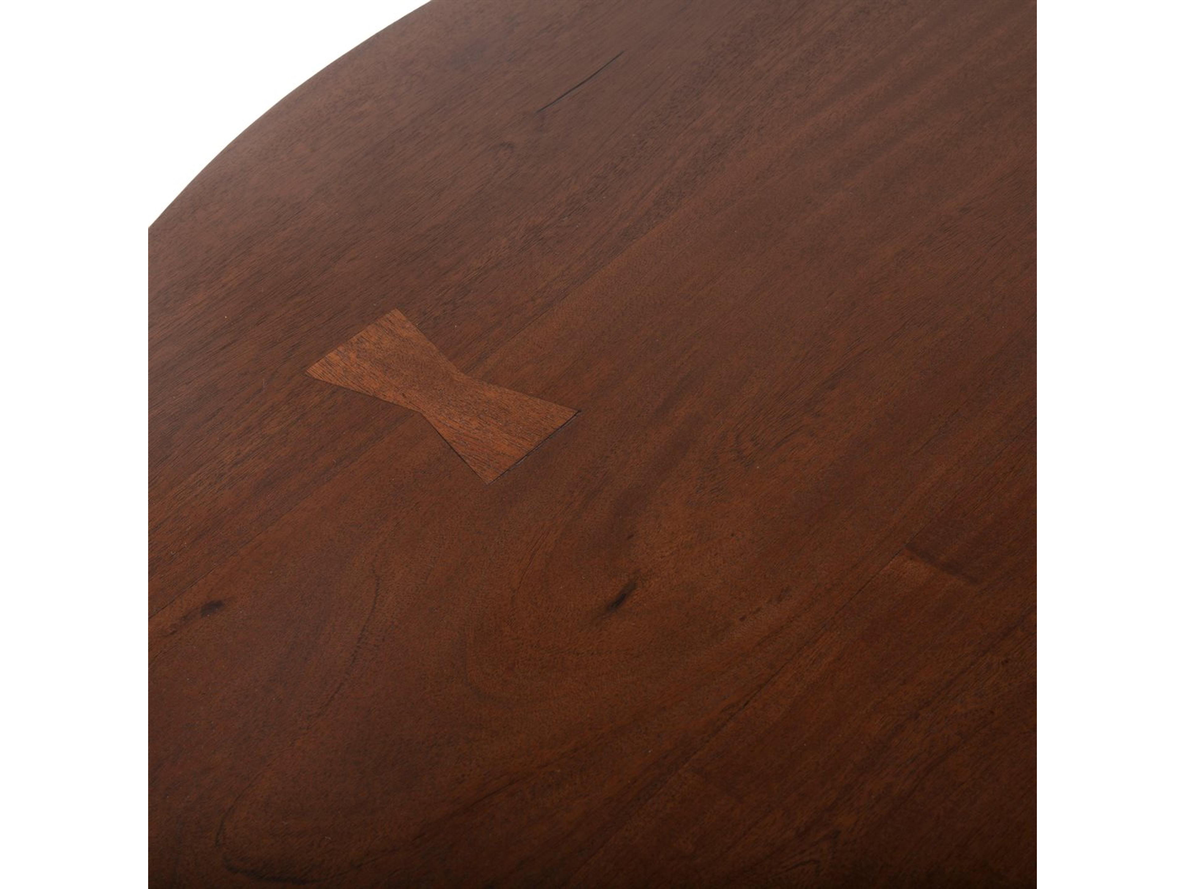 World Interiors Mapai Round Wood Walnut Dining Table