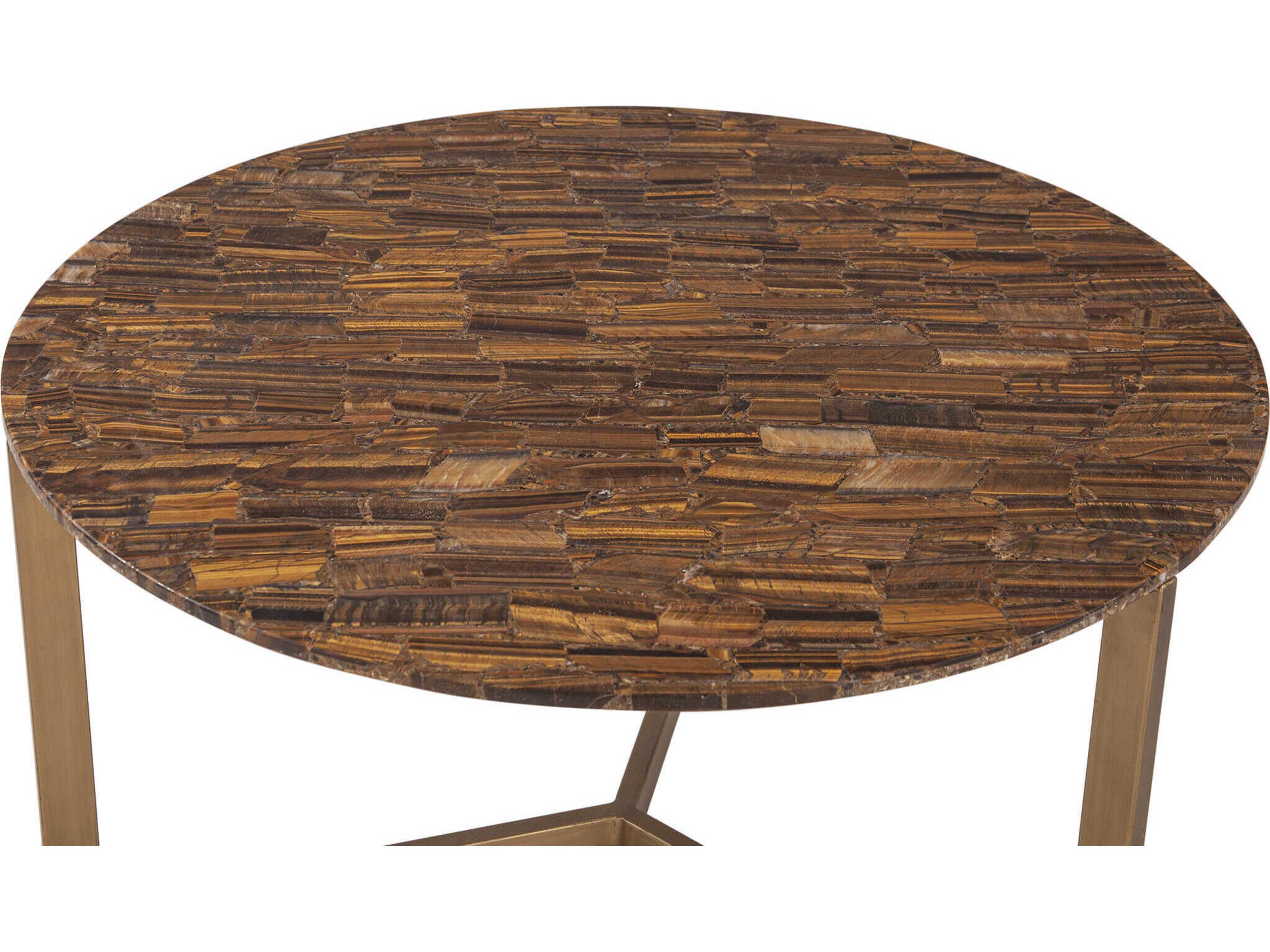 World Interiors Mumbai Round Stone Coffee Table