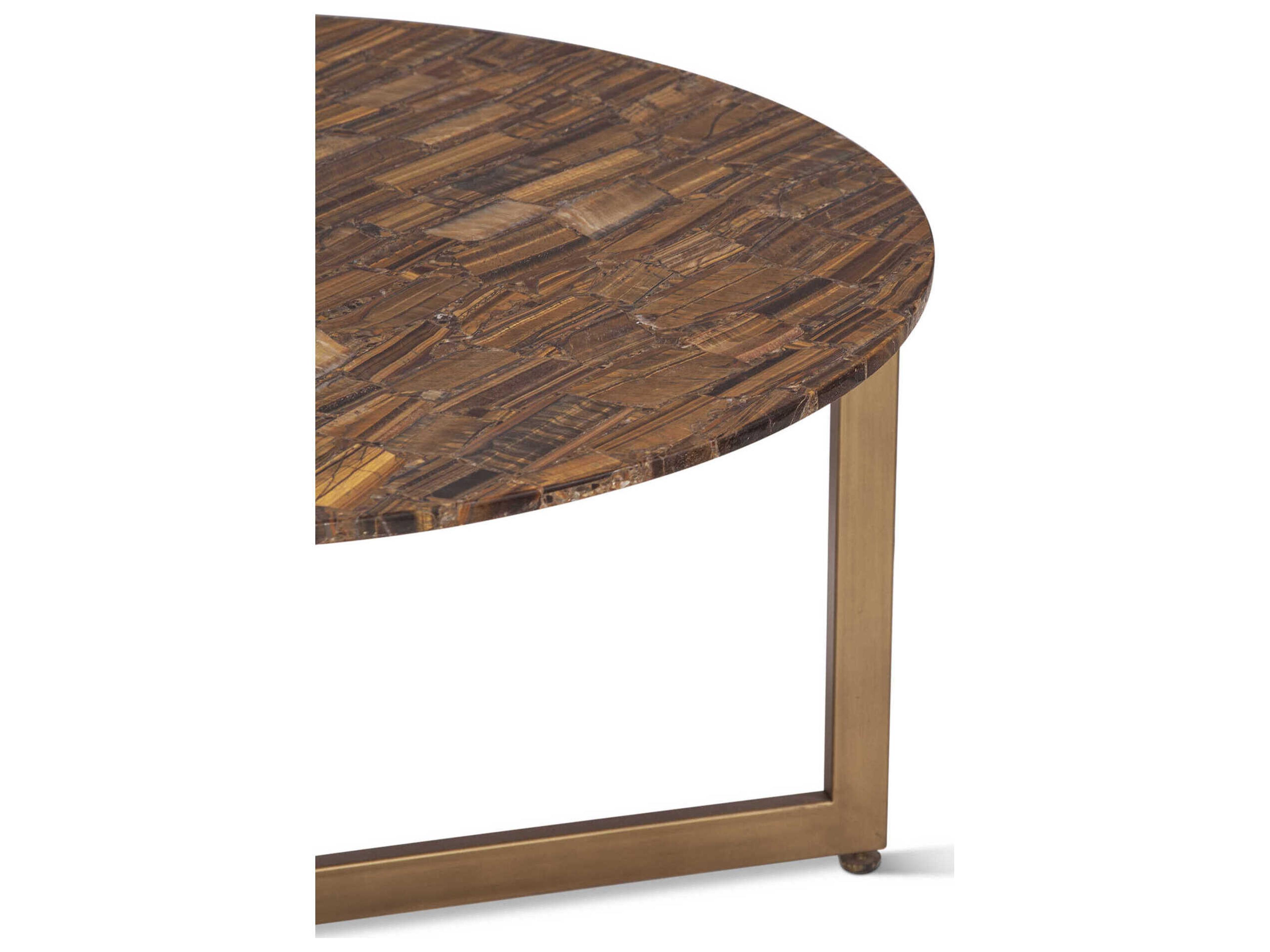 World Interiors Mumbai Round Stone Coffee Table