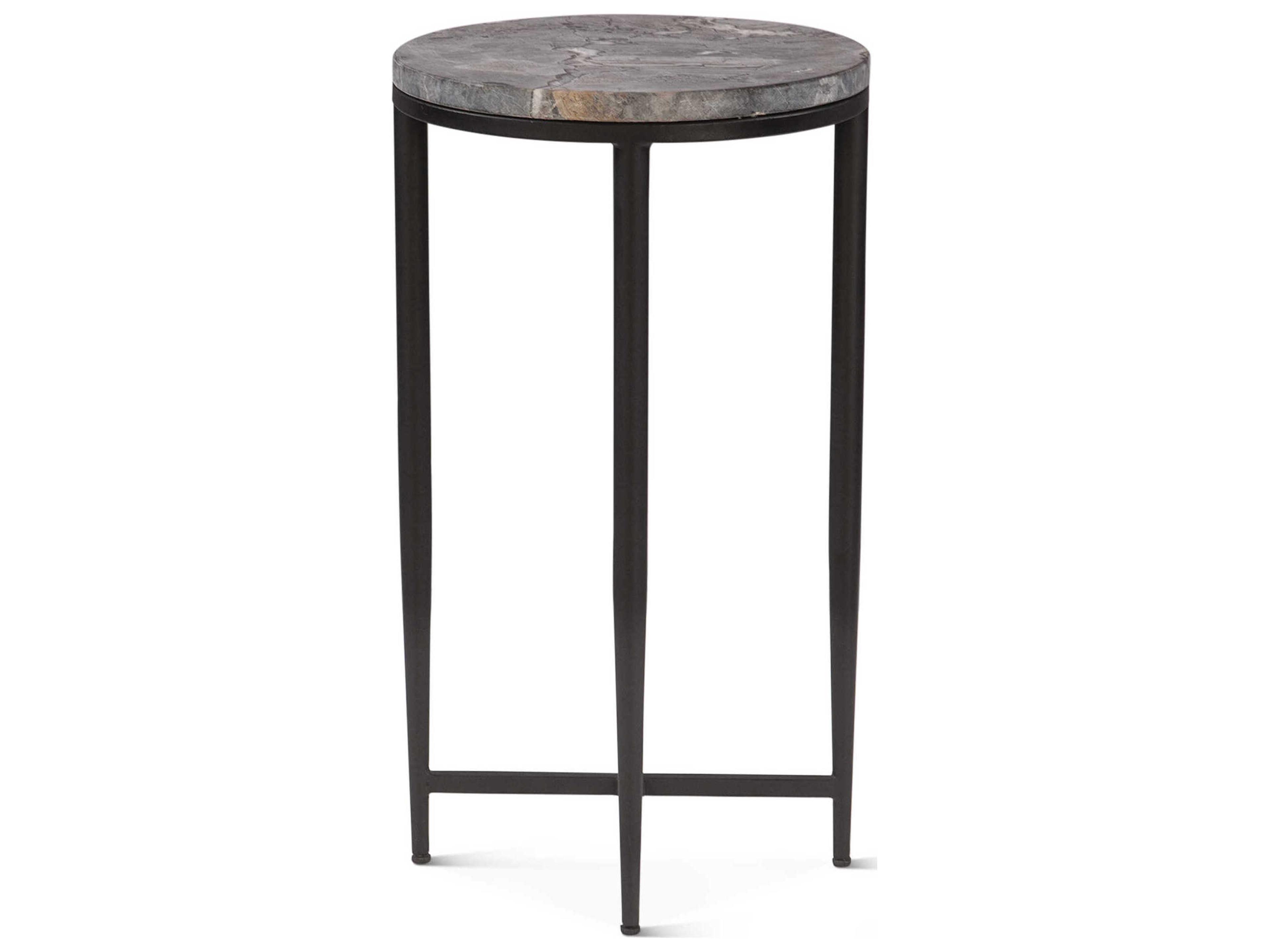 Mumbai Round Stone End Table