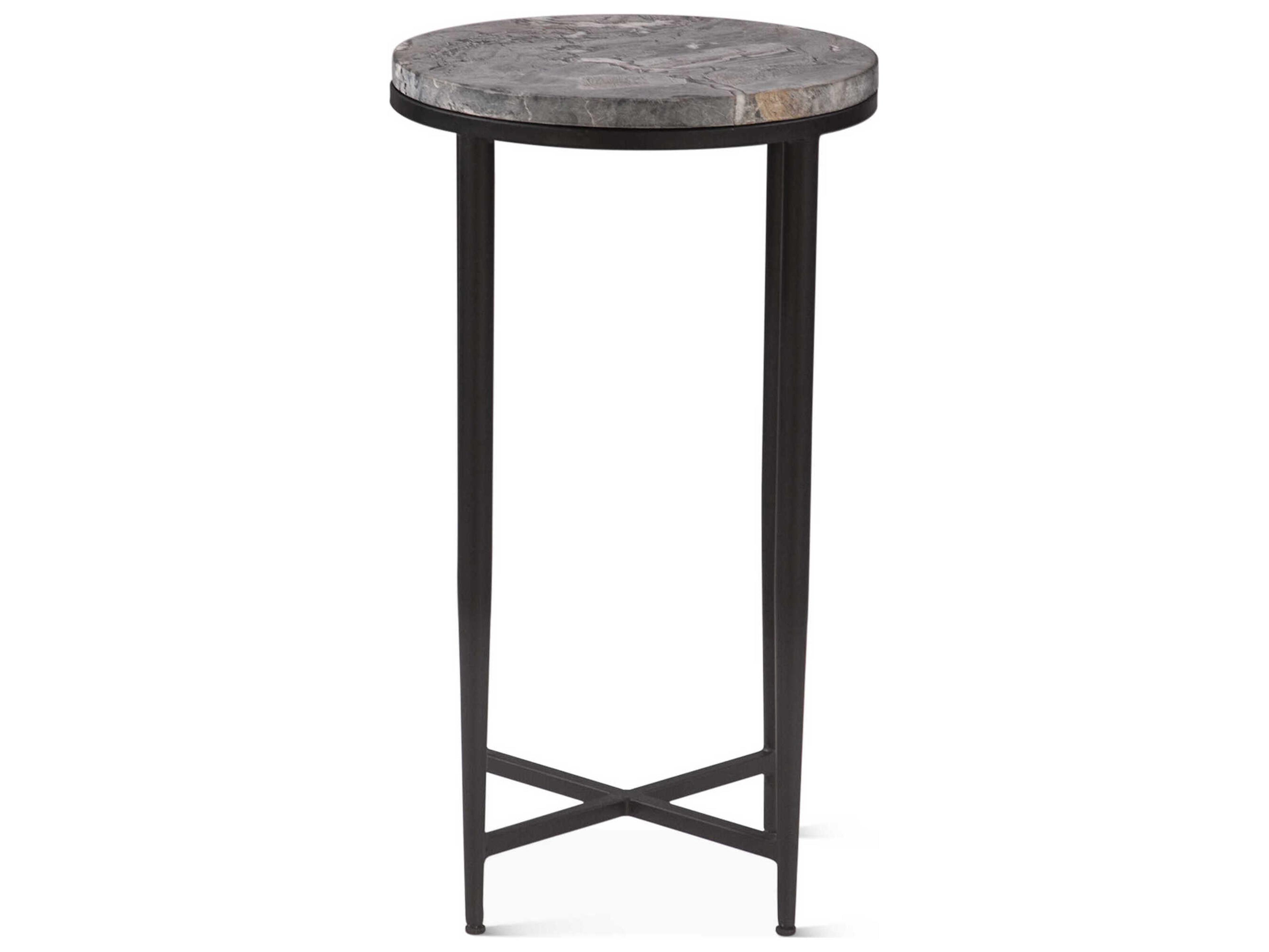World Interiors Mumbai Round Stone End Table