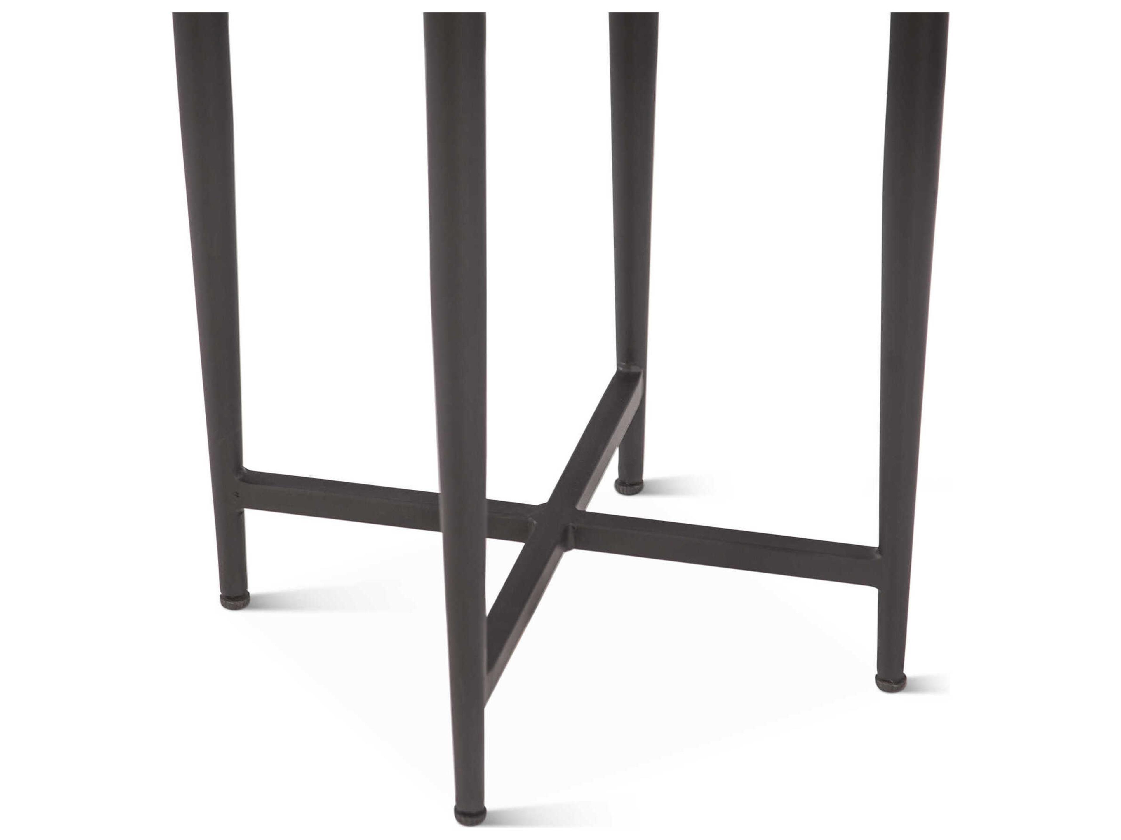 World Interiors Mumbai Round Stone End Table