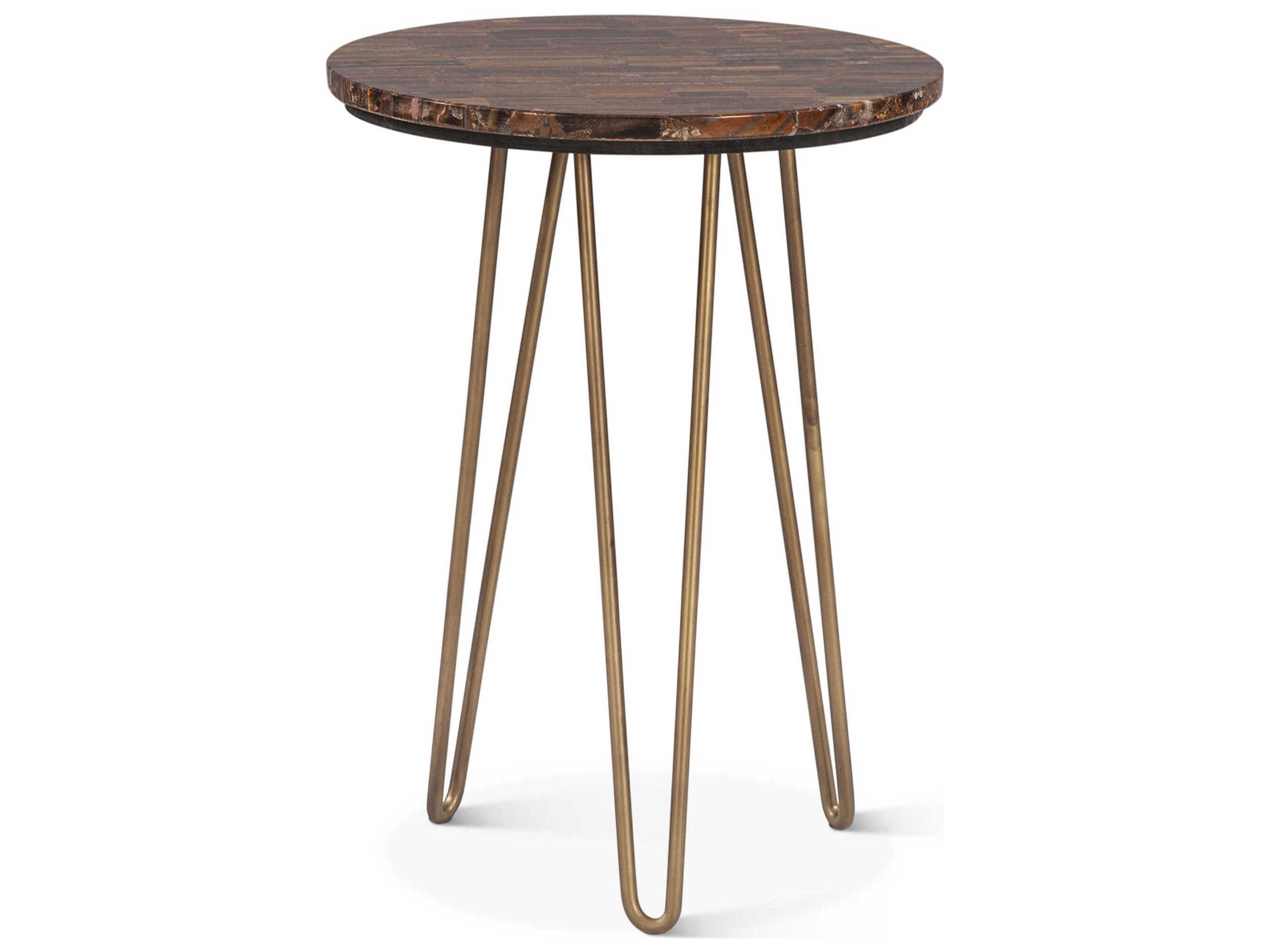 Mumbai Round Stone End Table
