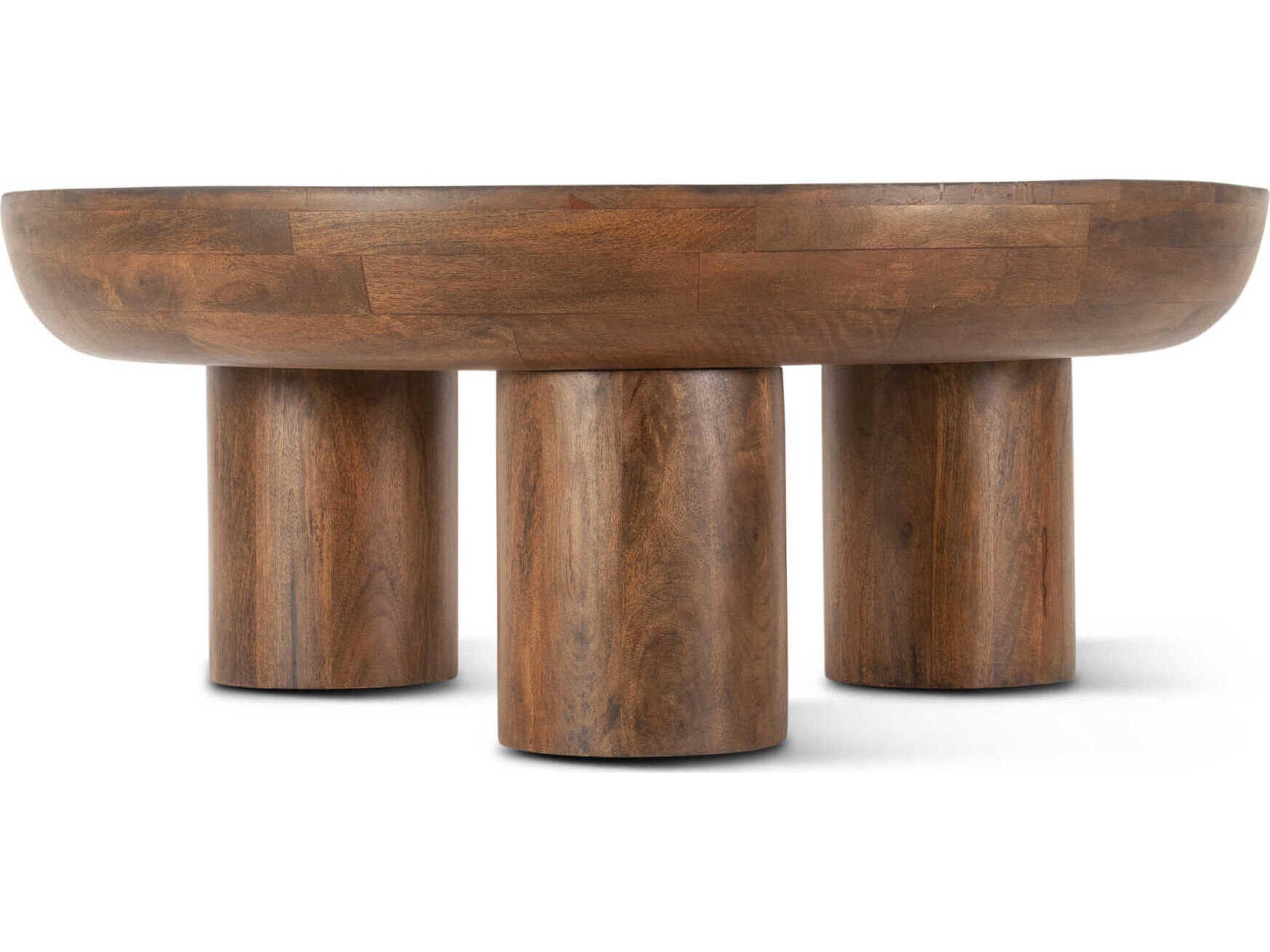 World Interiors Noto Round Wood Coffee Table