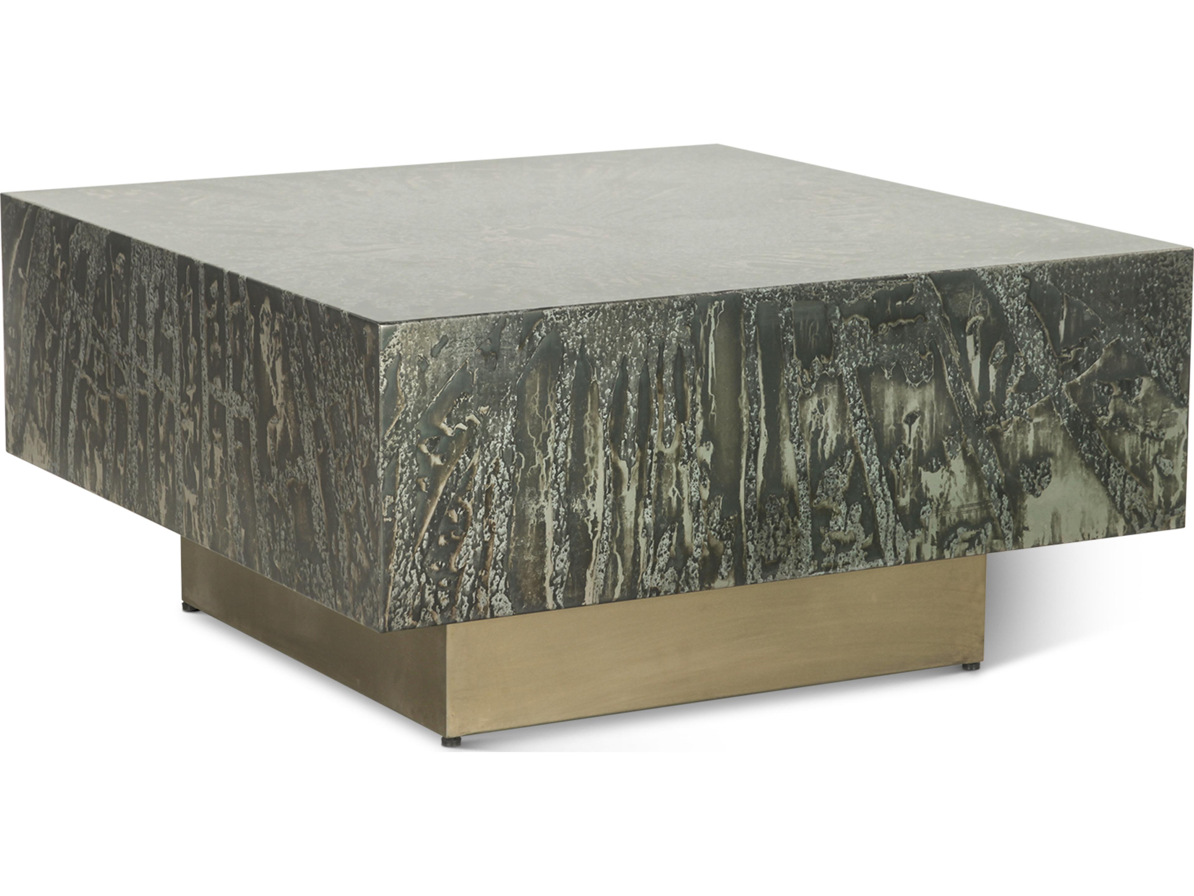 Odessa Square Metal Patina Coffee Table